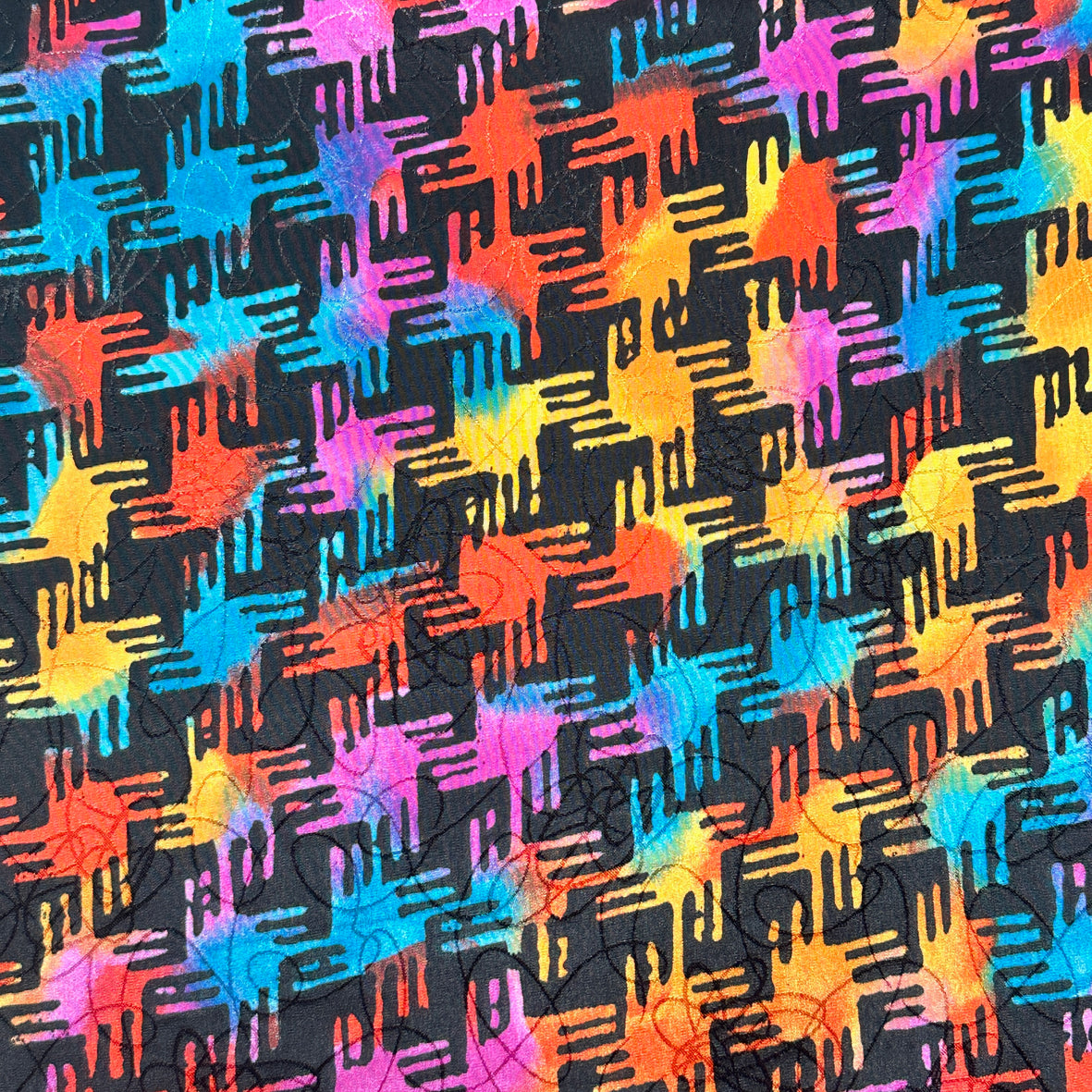 245cms BEAUTIFUL Cezzanne Bright Abstract Fabric