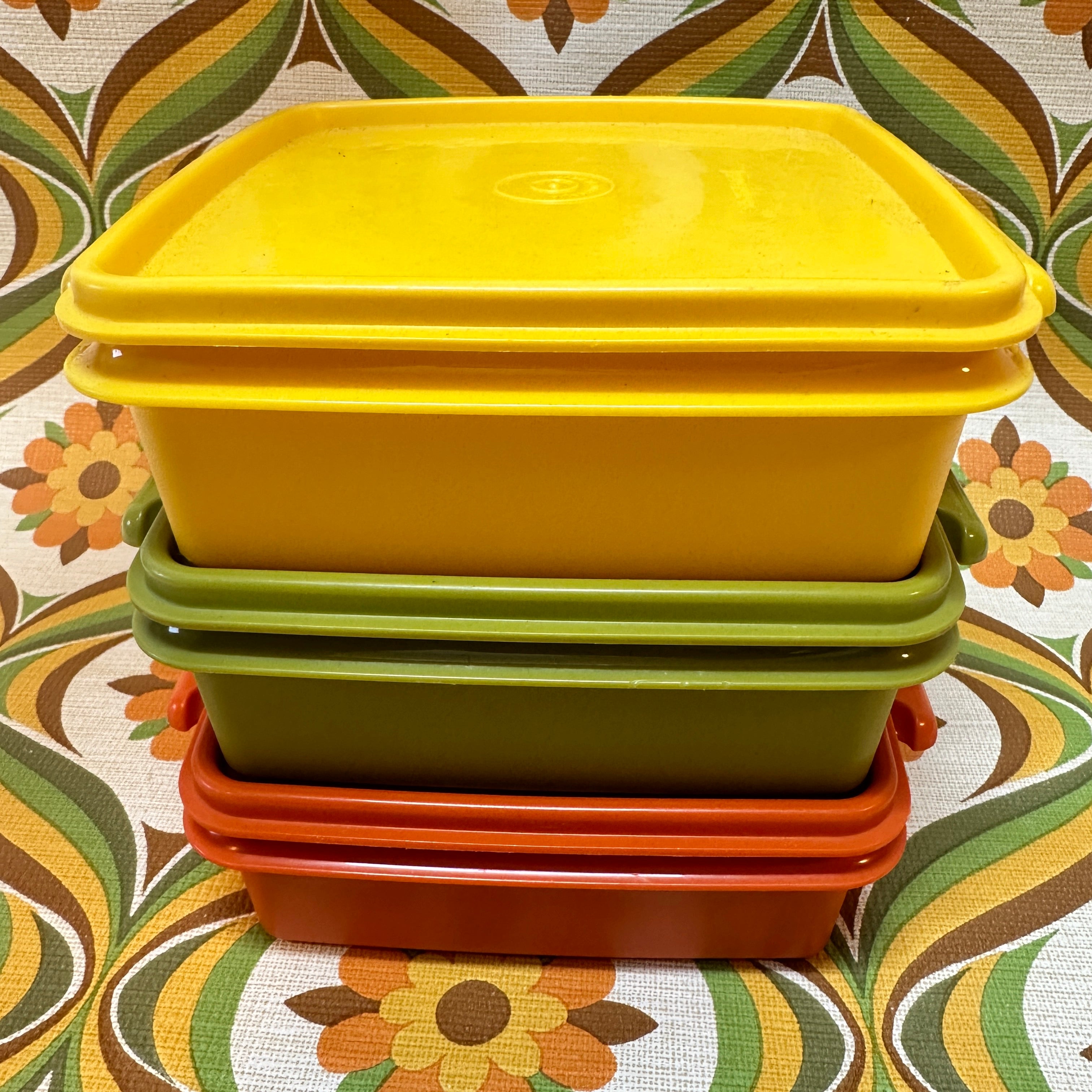 RETRO Tupperware Sandwich Containers THREE