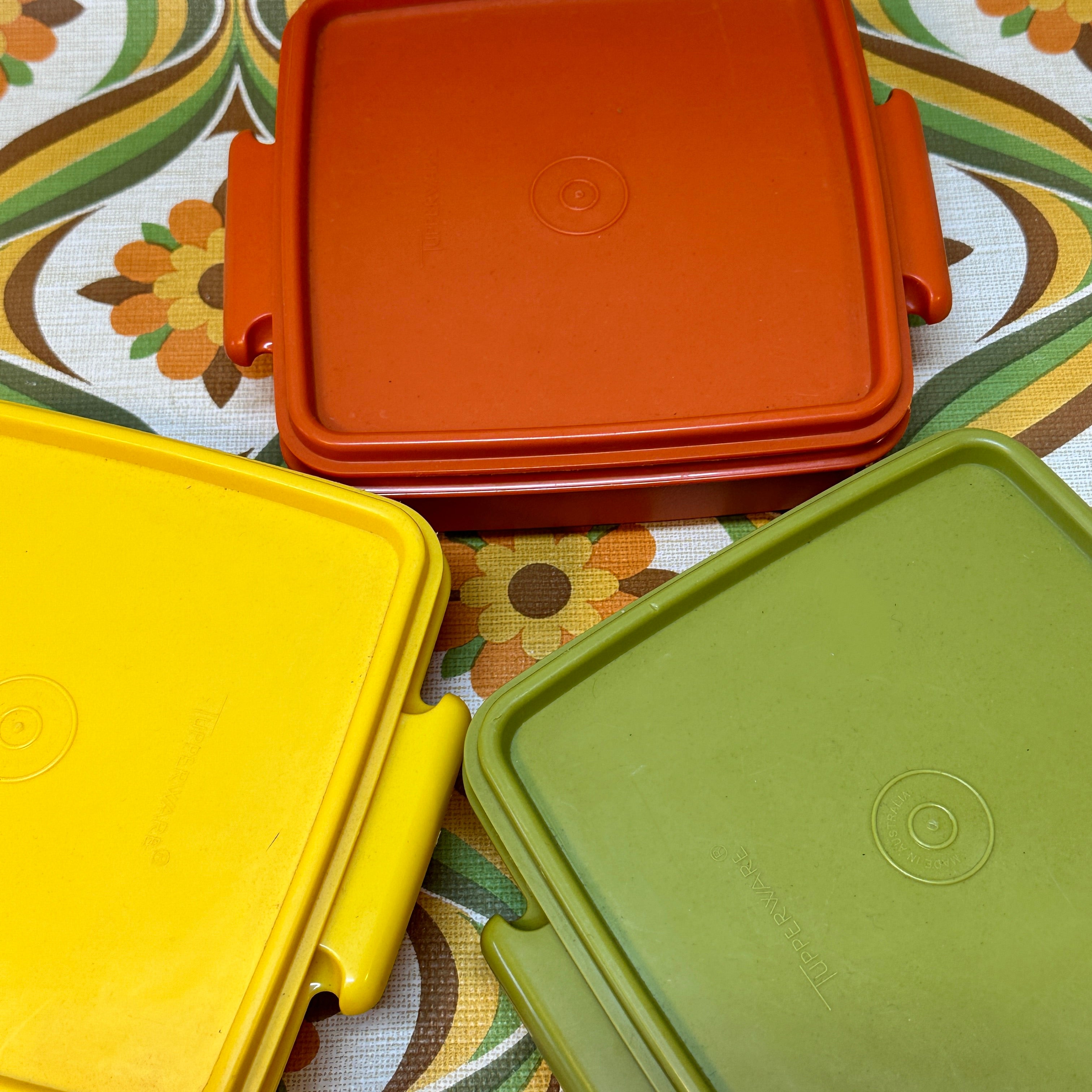 RETRO Tupperware Sandwich Containers THREE