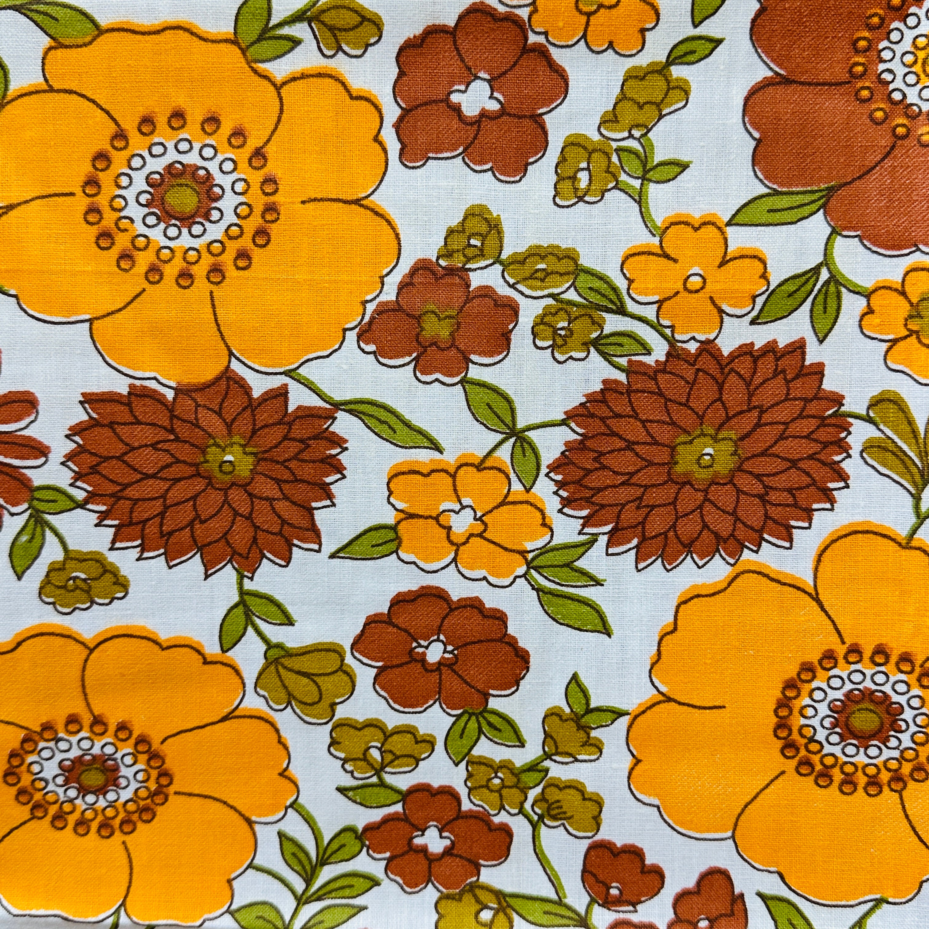 140cms Beautiful Retro Cotton Floral Fabric Panel