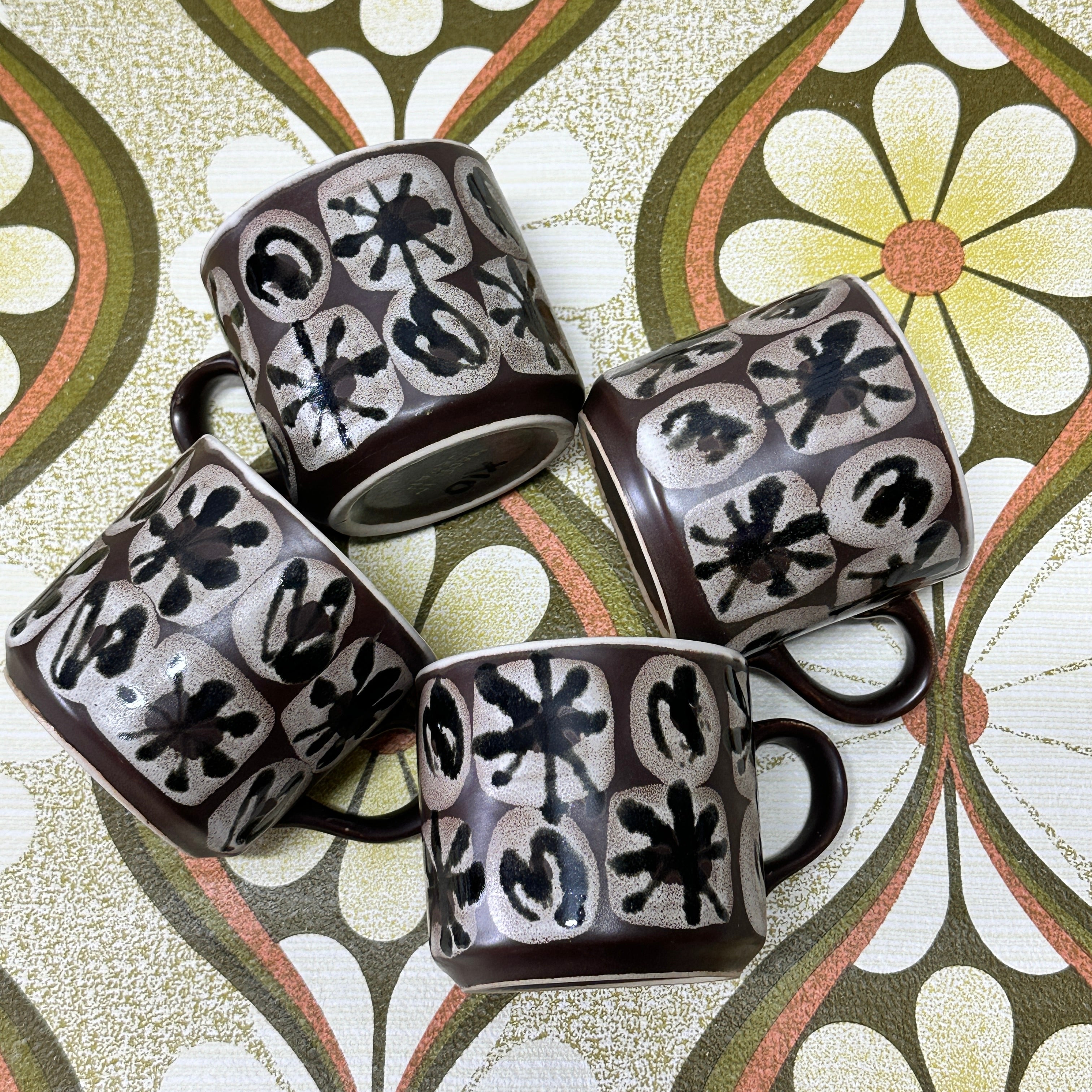 Vintage Mugs Made in Japan Set of FOUR