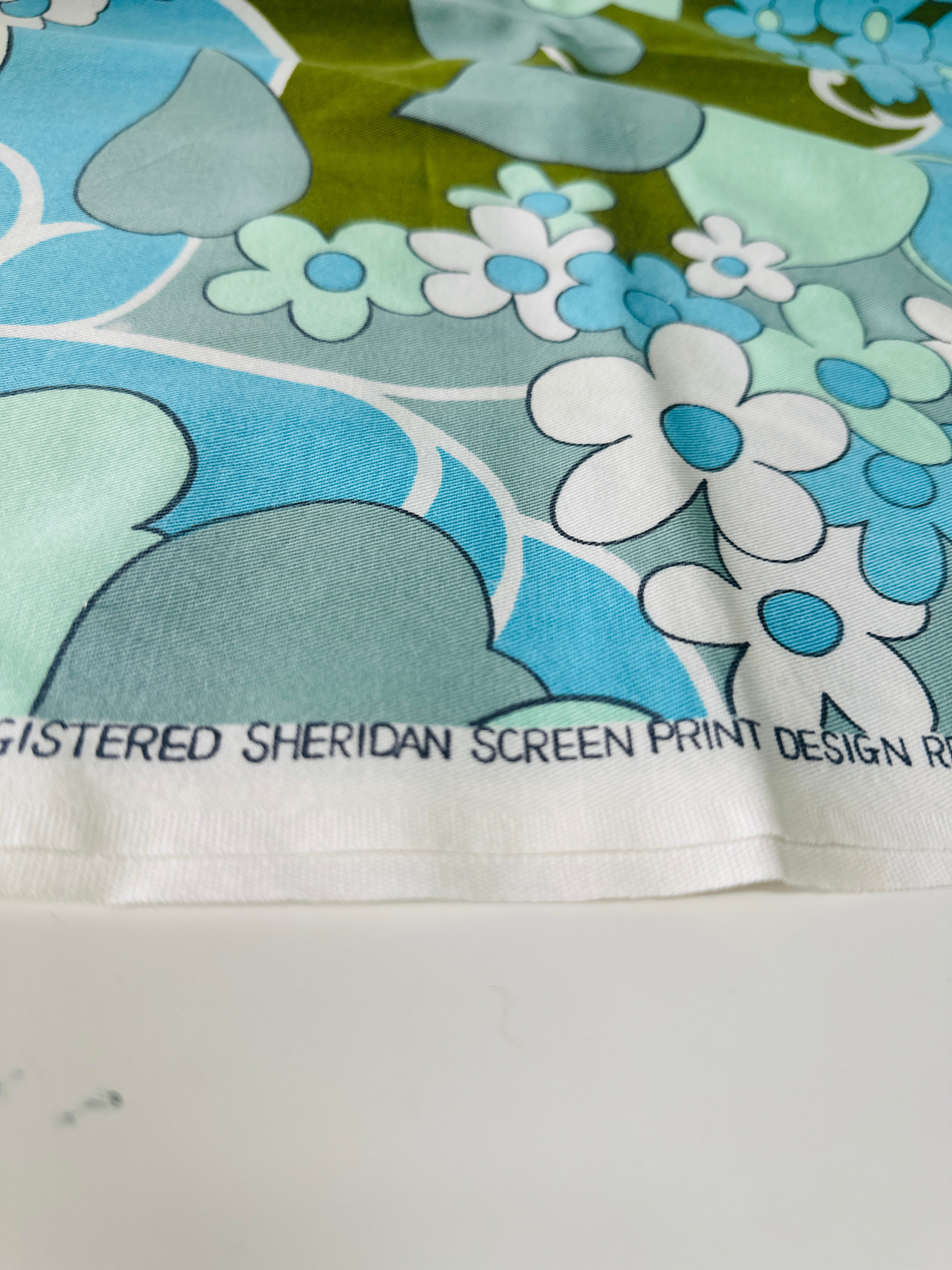 160cms RETRO Vintage Cotton Sheridan Screen Print Panel