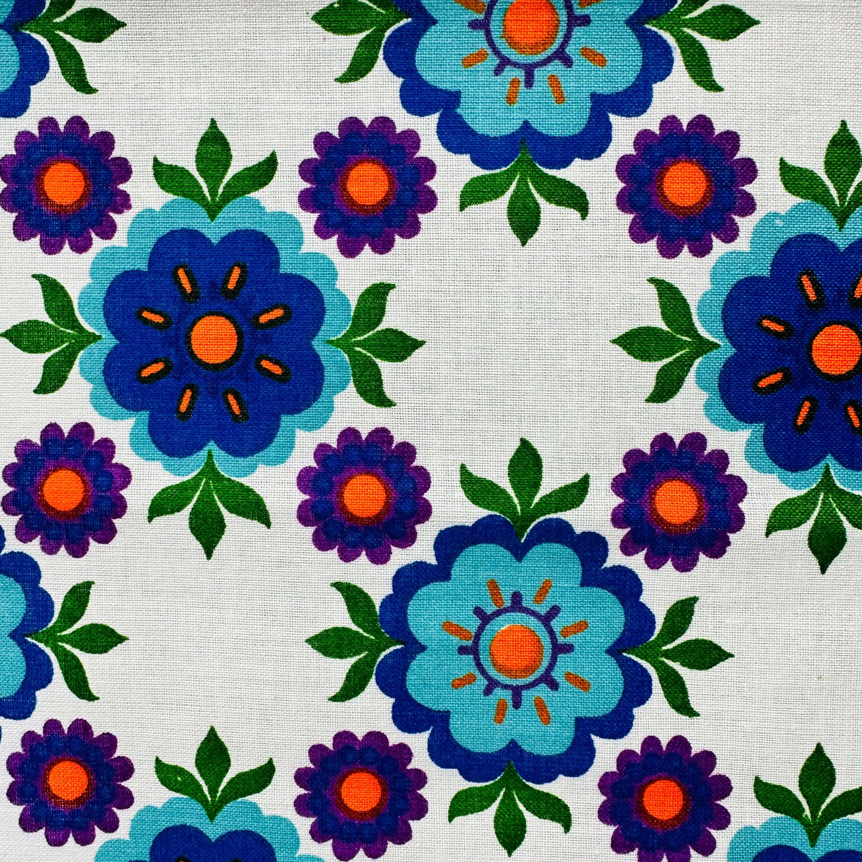 60cms RARE Vintage Cotton Danish Fabric Panel STUNNING