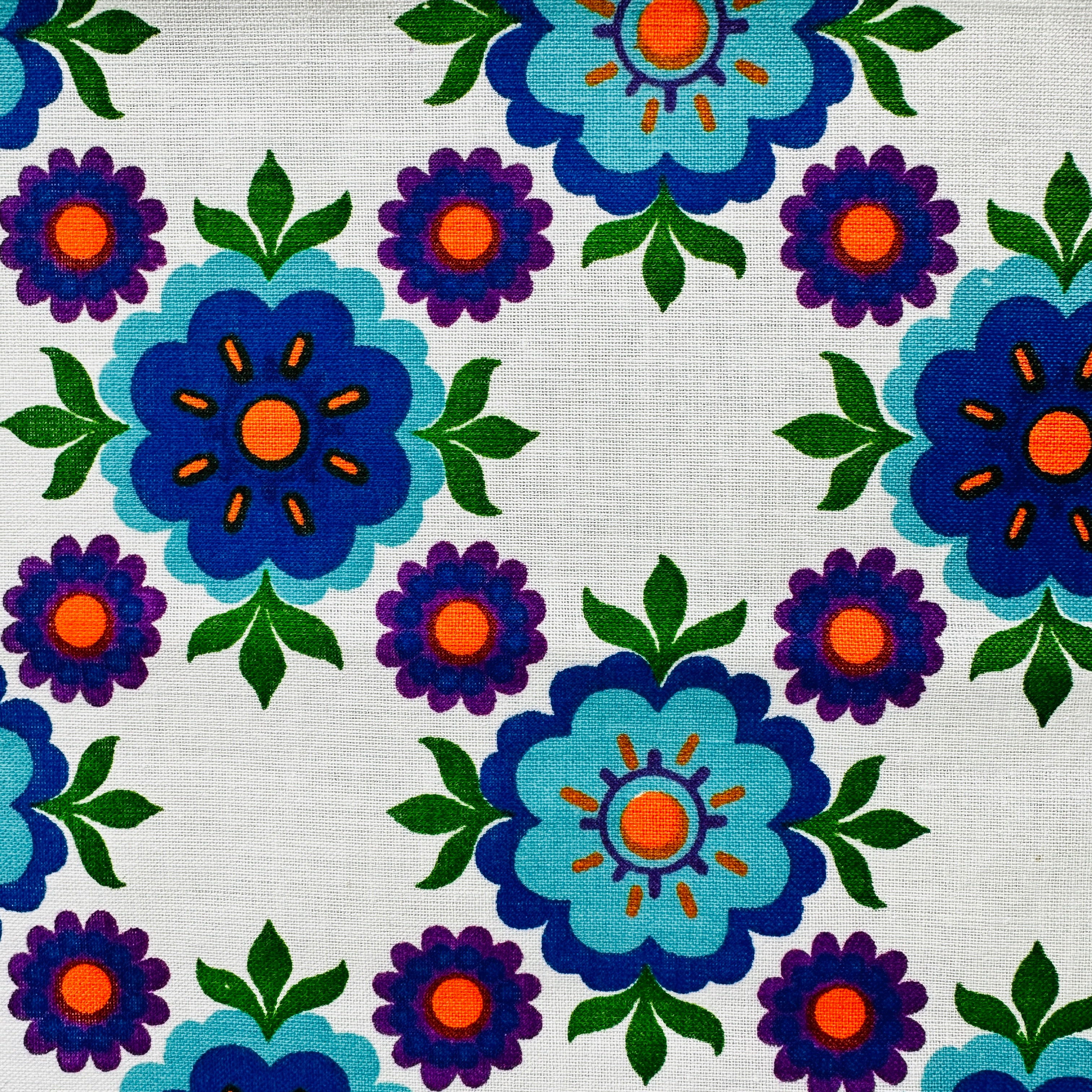 60cms RARE Vintage Cotton Danish Fabric Panel STUNNING