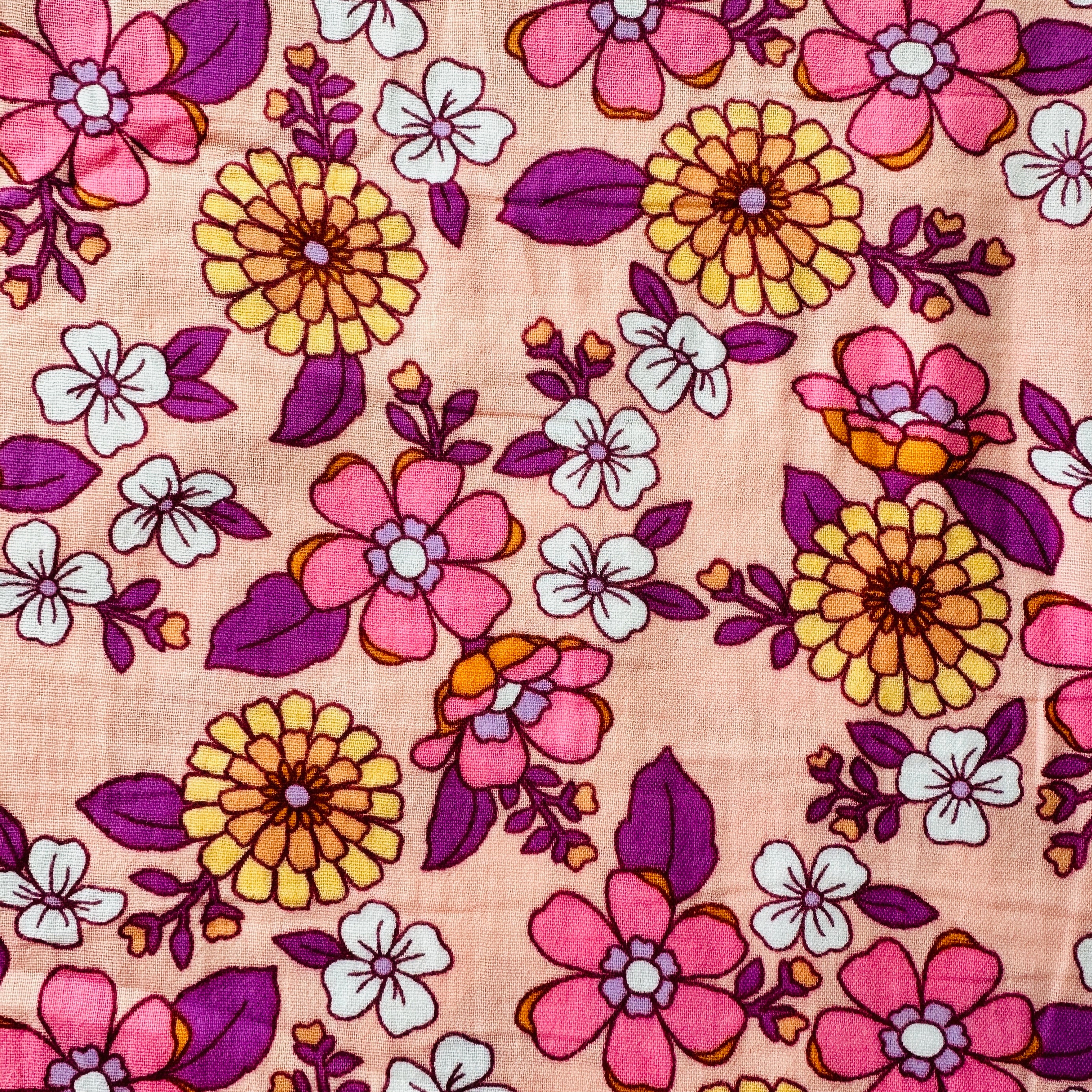Sold by the Metre Adorable Pink Floral Cotton Fabric