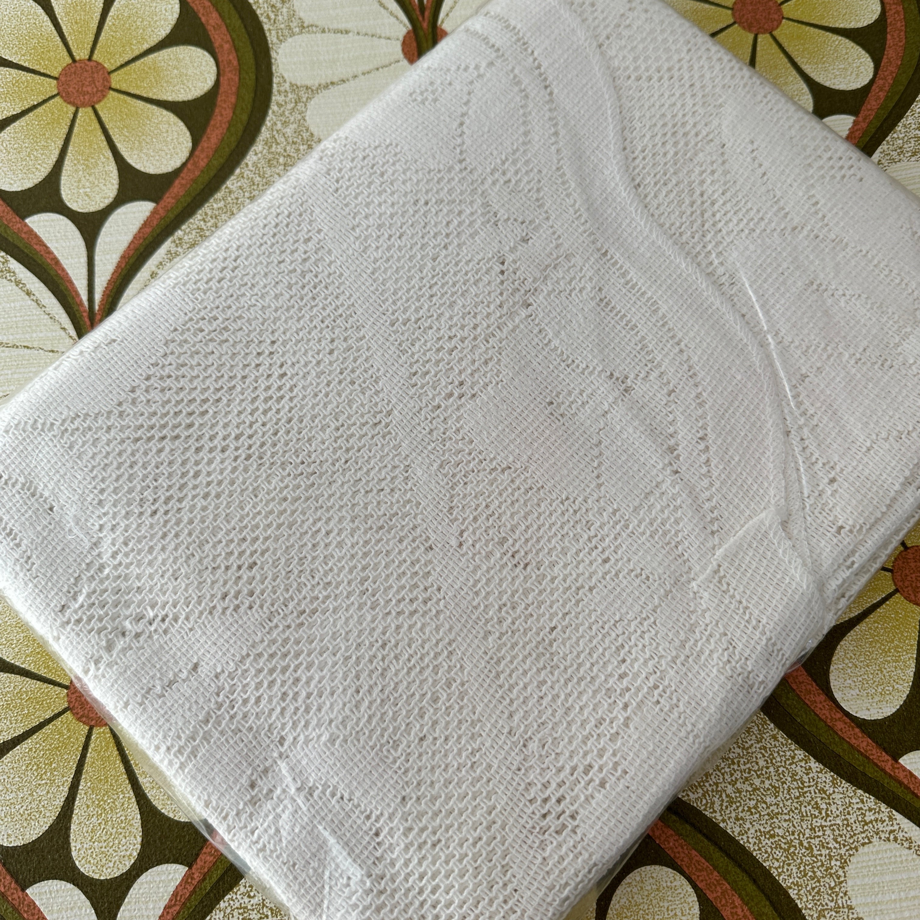 Vintage Cotton NOS Table Cloth LACE Round