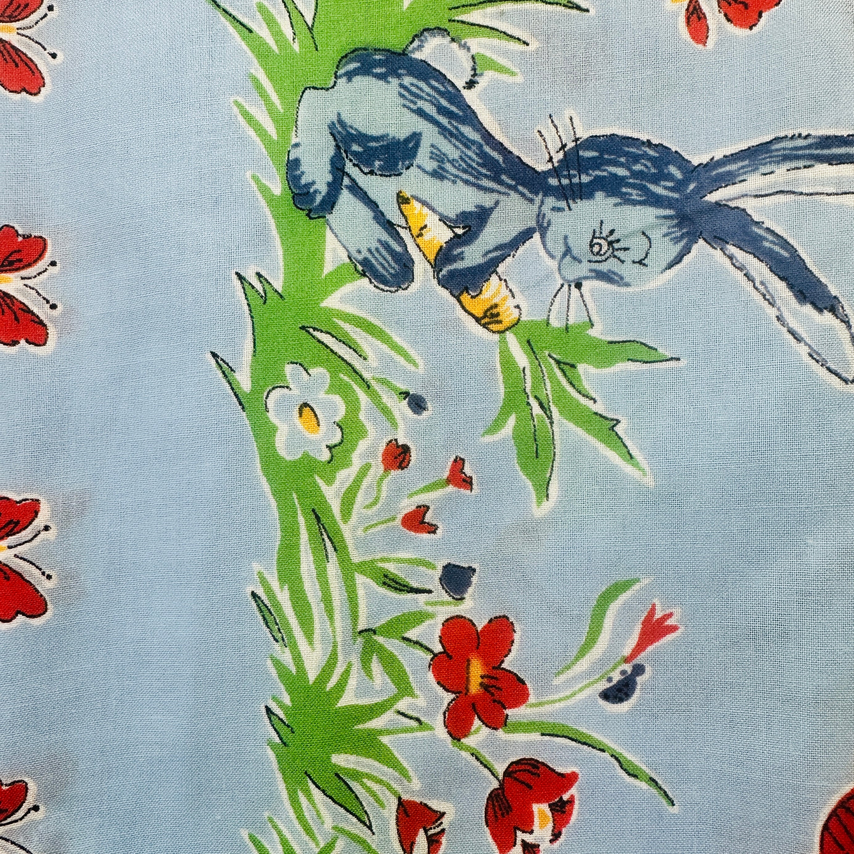 350cms Rabbits Children's Vintage Novelty Fabric