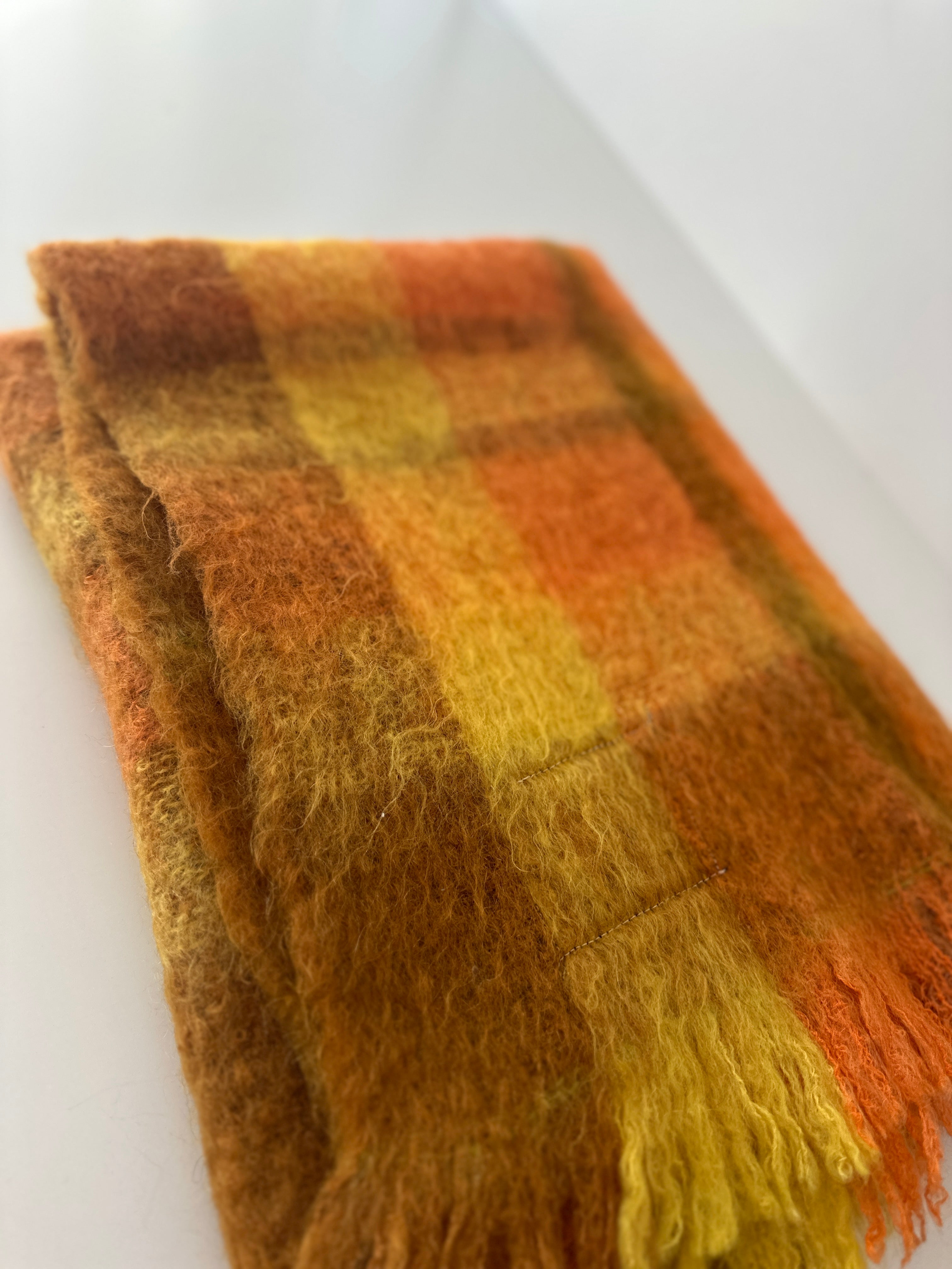 Stunning Mohair Blanket RETRO Caravan