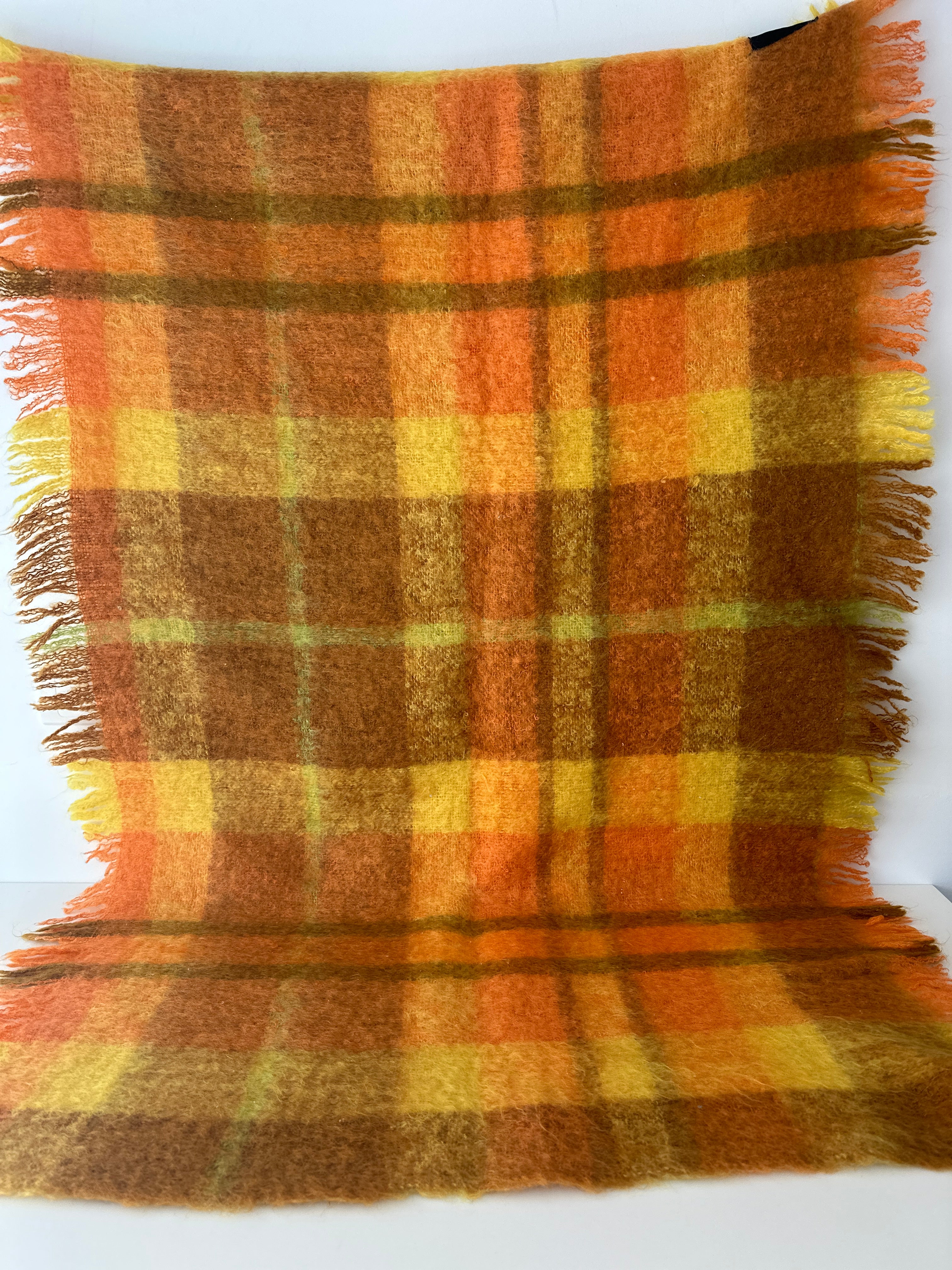 Stunning Mohair Blanket RETRO Caravan