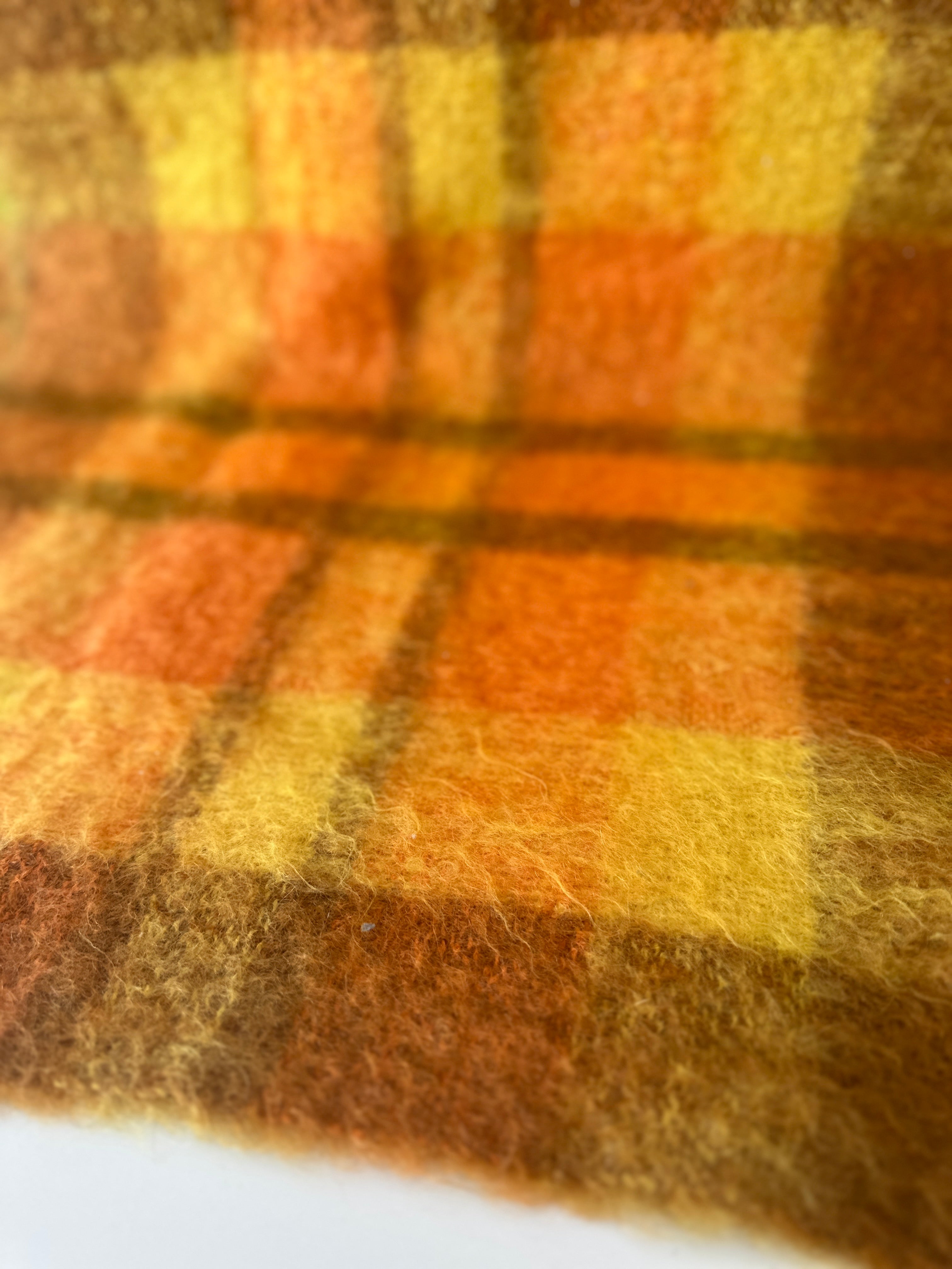 Stunning Mohair Blanket RETRO Caravan