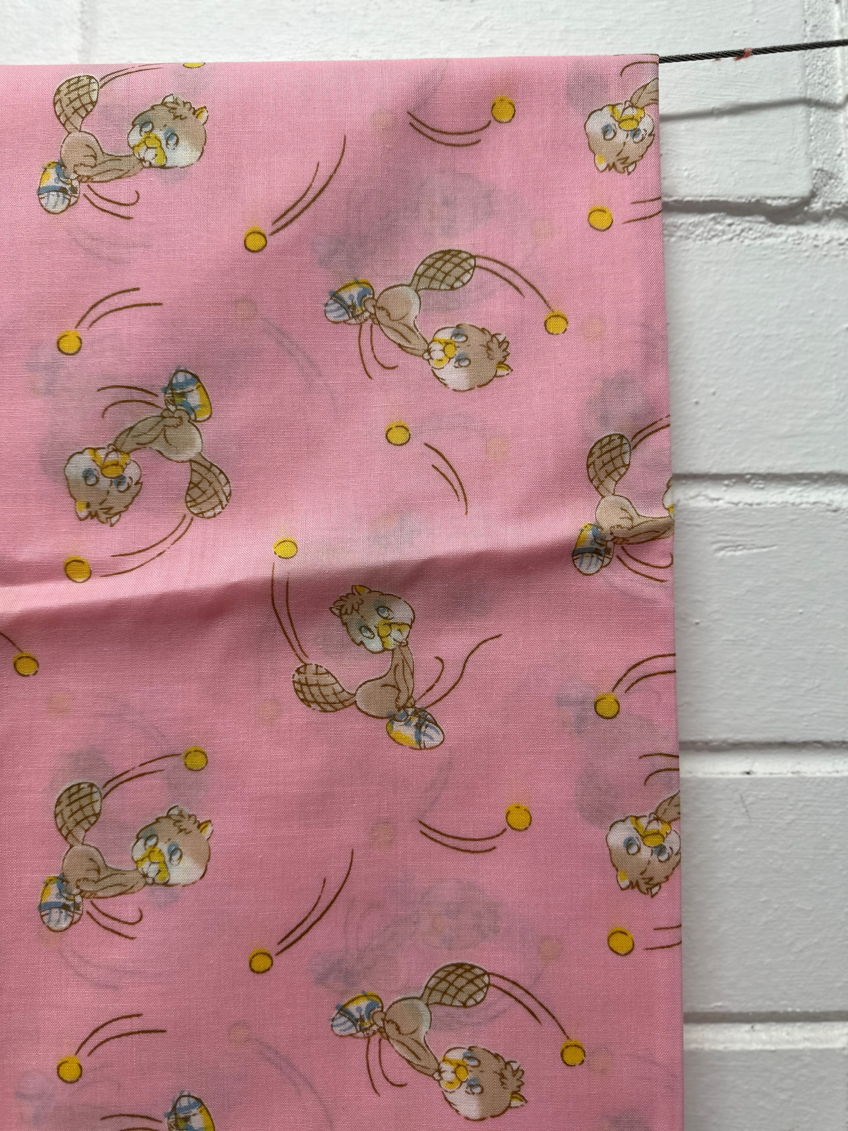 240cms Children's Vintage Pink Cats