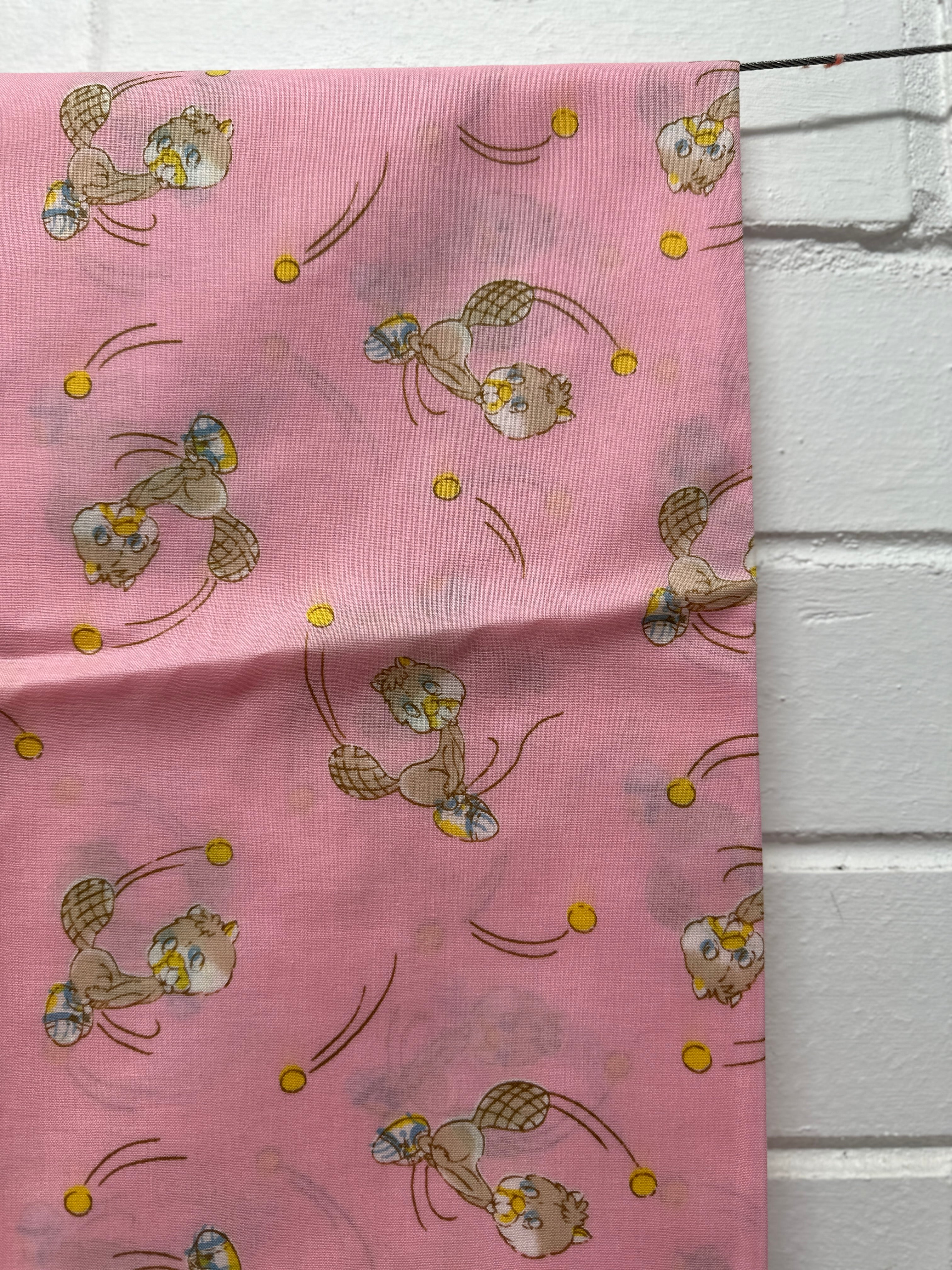 240cms Children's Vintage Pink Cats