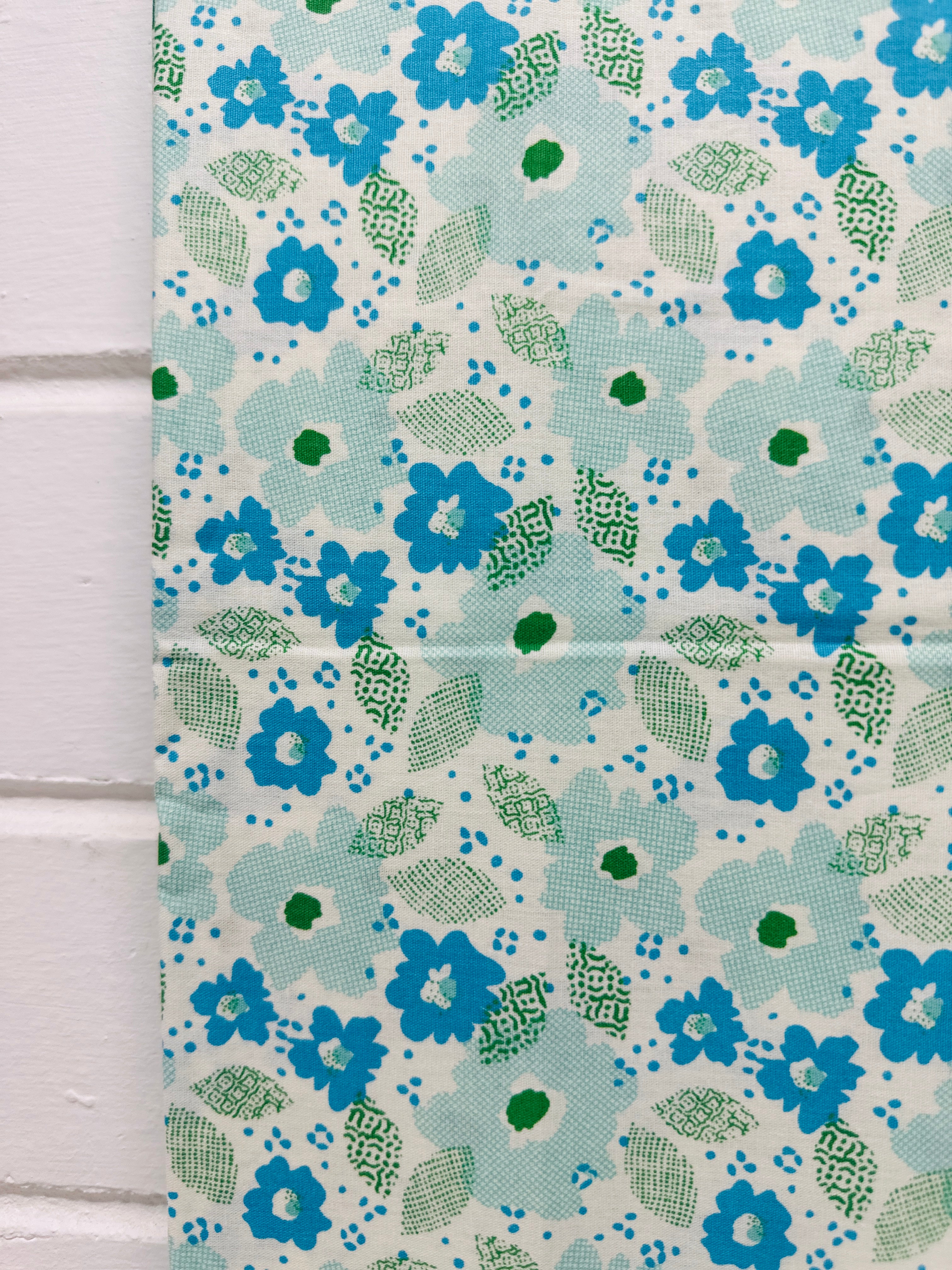 350cms Modern Blue Floral Print