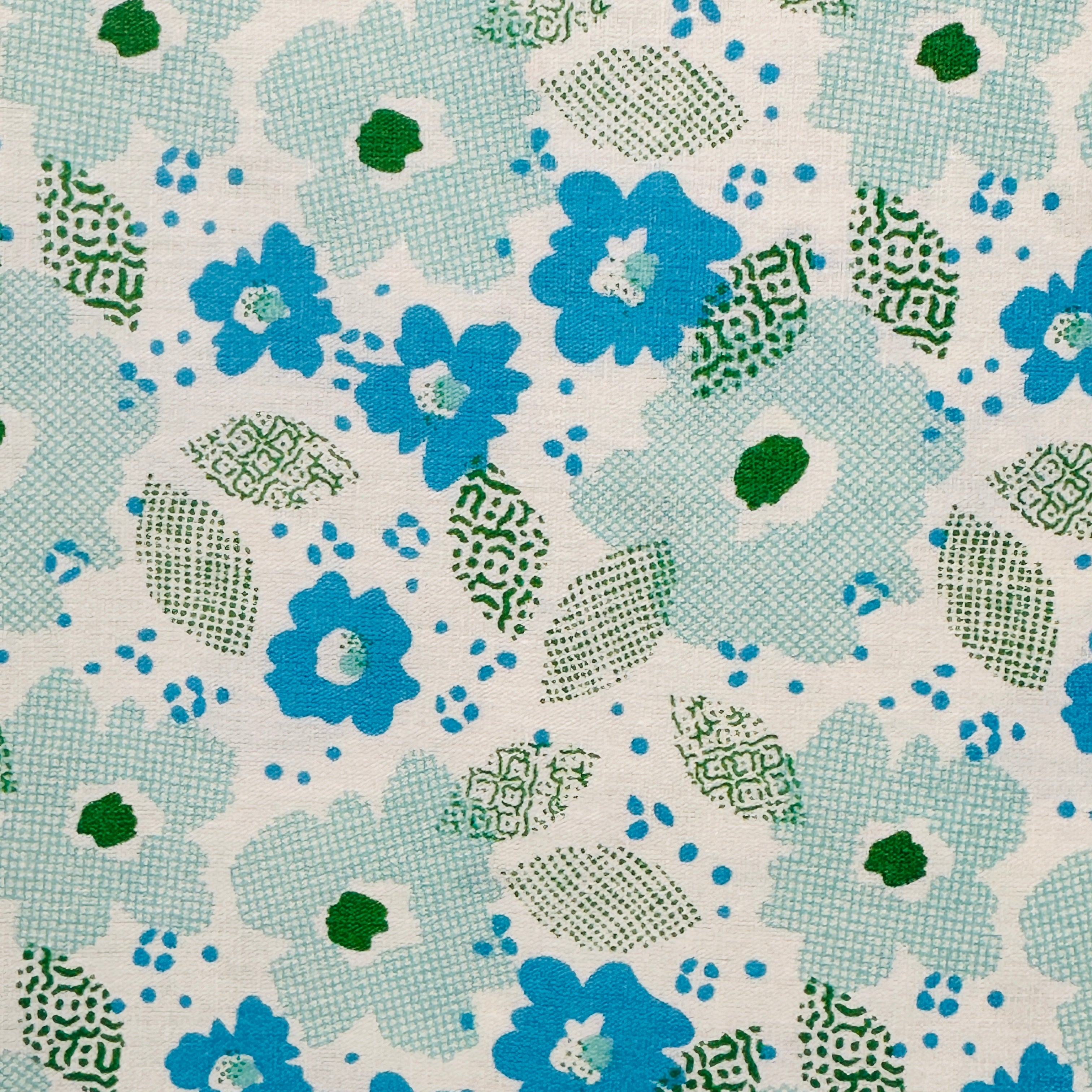 350cms Modern Blue Floral Print