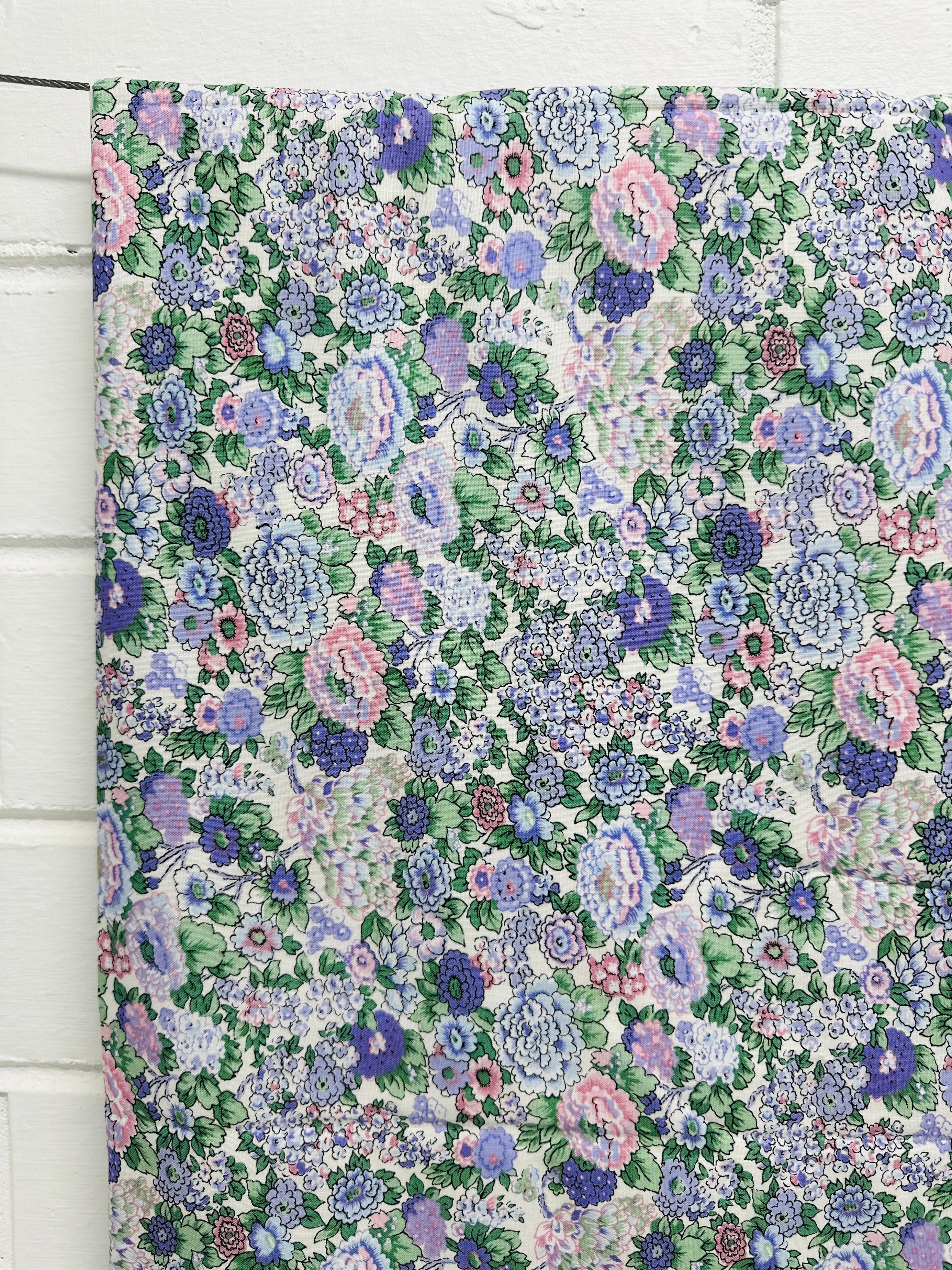 575cms Sweet Purple Floral Cotton Fabric Modern (