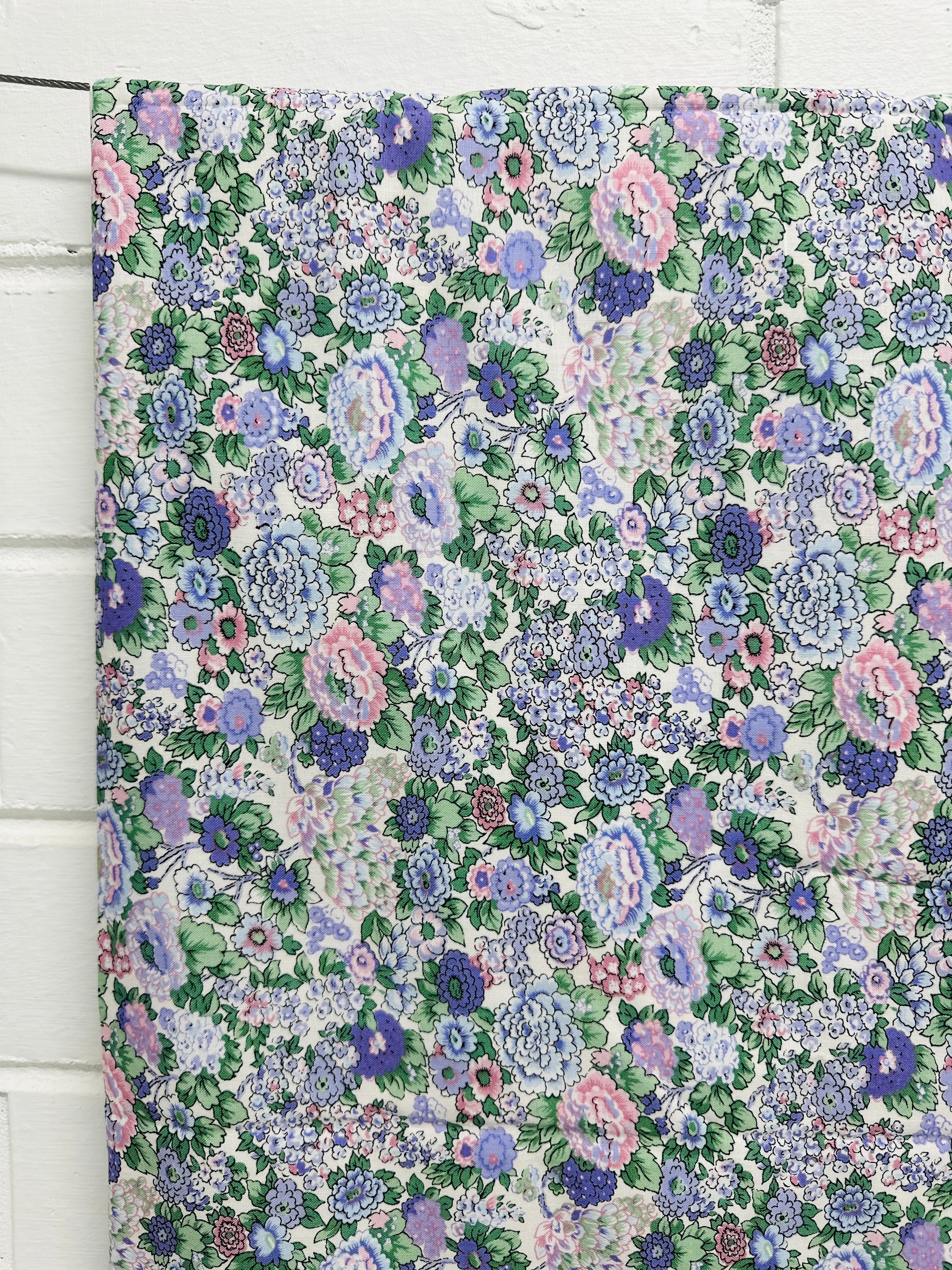 575cms Sweet Purple Floral Cotton Fabric Modern (