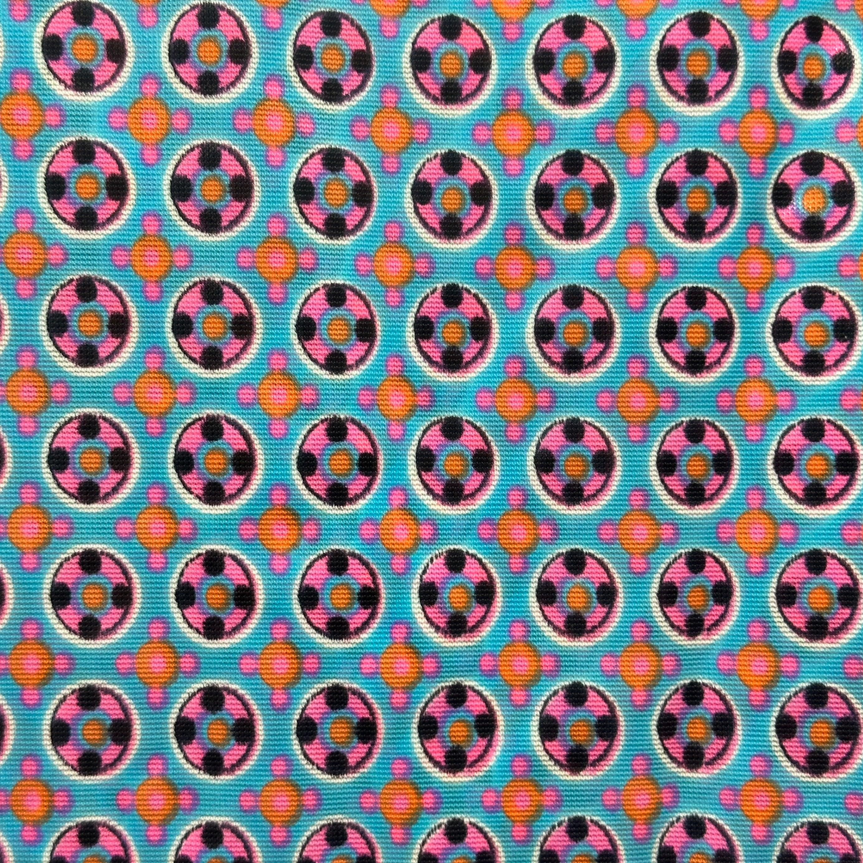 180cms Cute Pink & Blue Bright Fabric Vintage