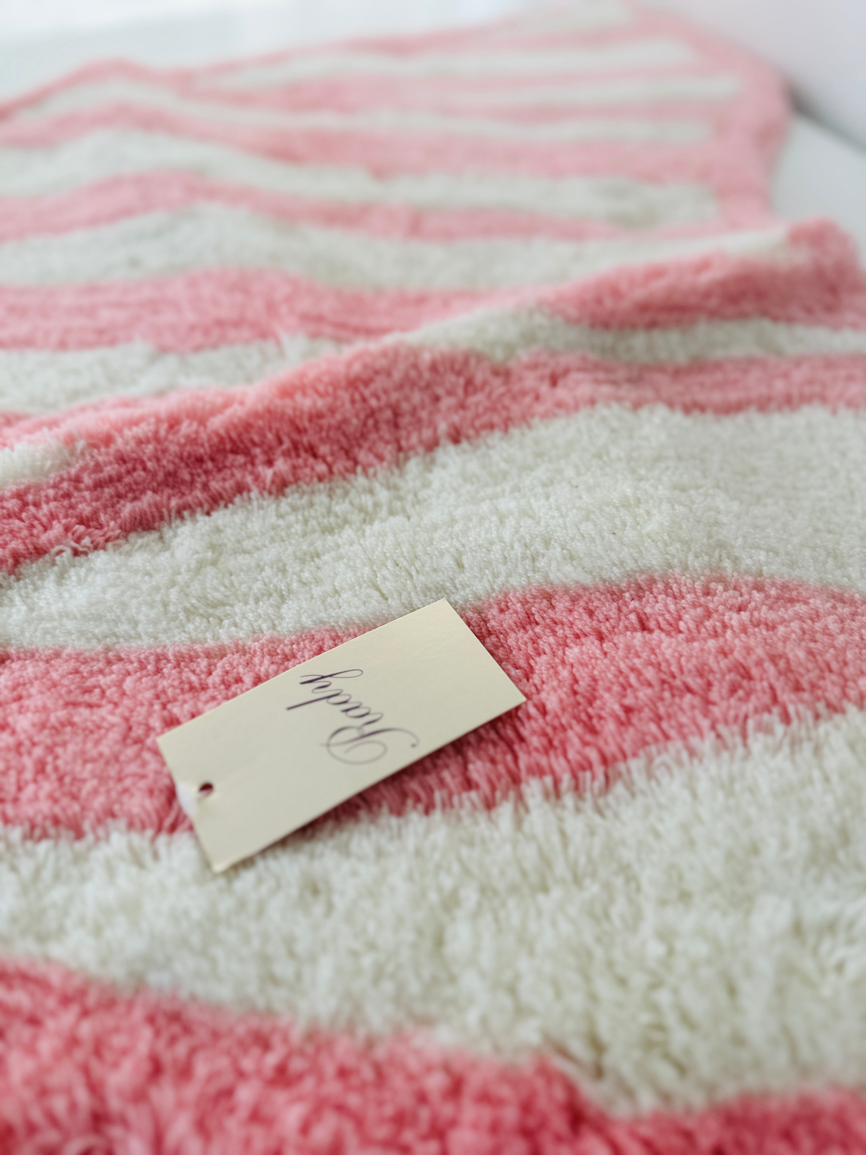 RADY Bath Mat Pink & White
