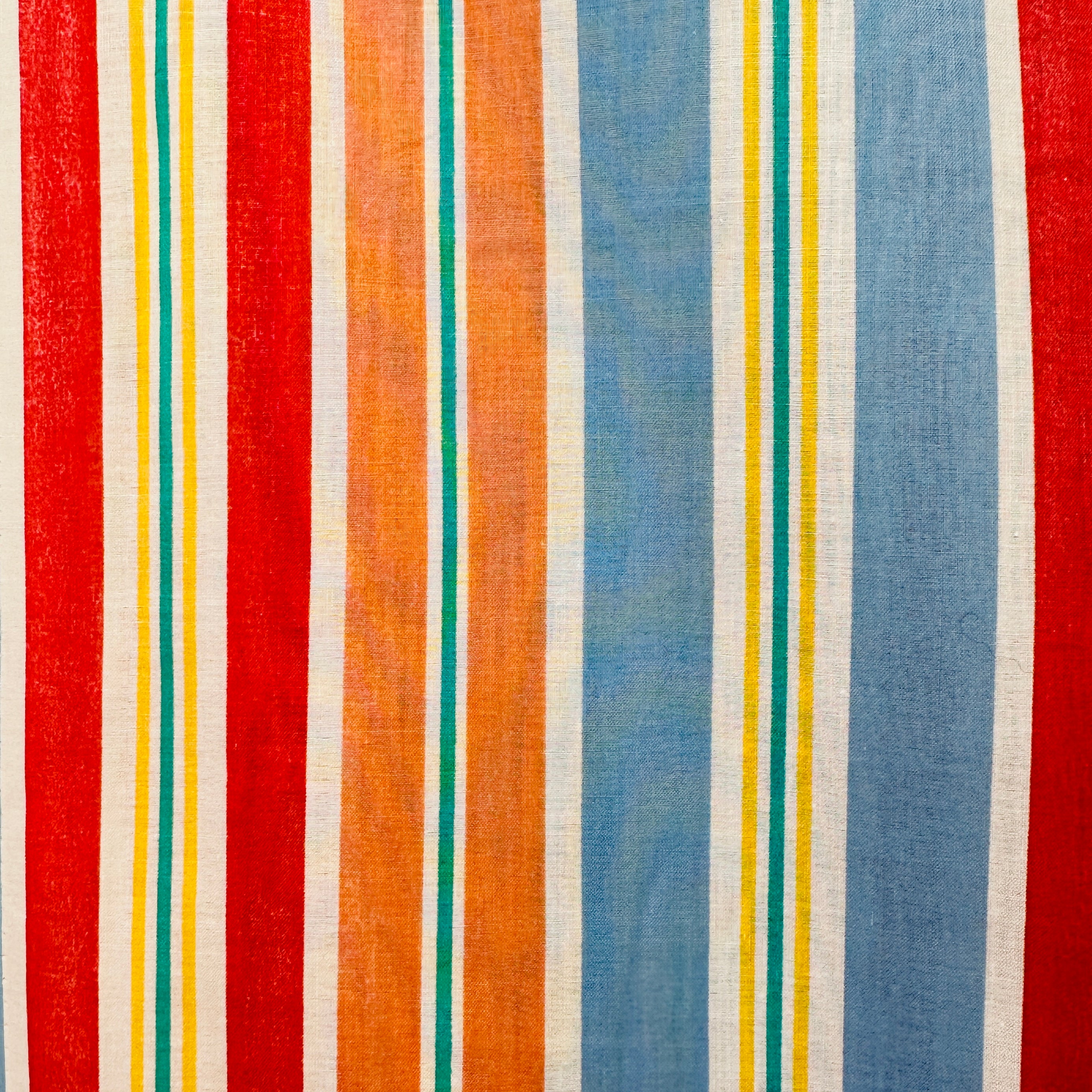 Ten Metres Huge Lot of Striped Cotton Fabric Light Weight