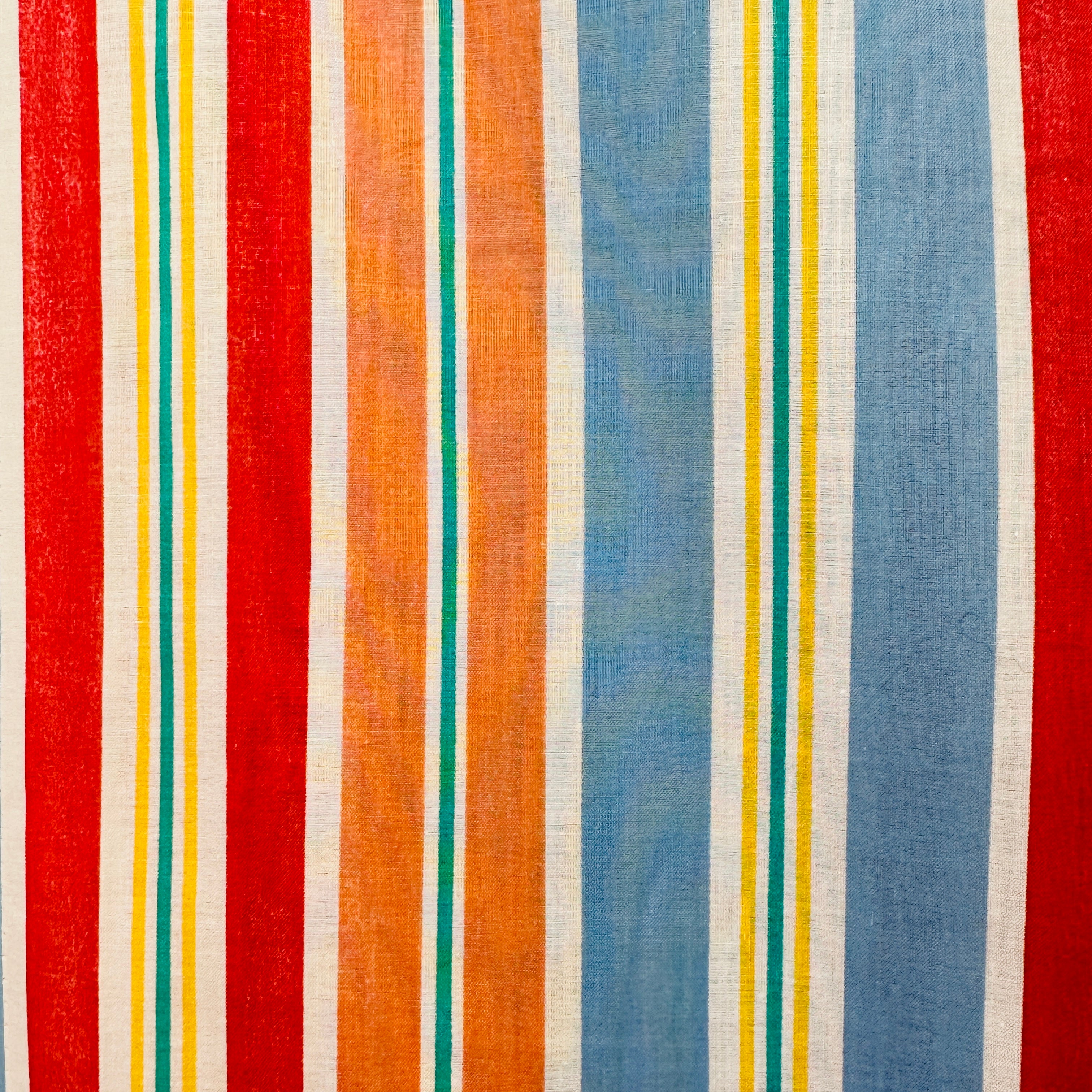 Ten Metres Huge Lot of Striped Cotton Fabric Light Weight