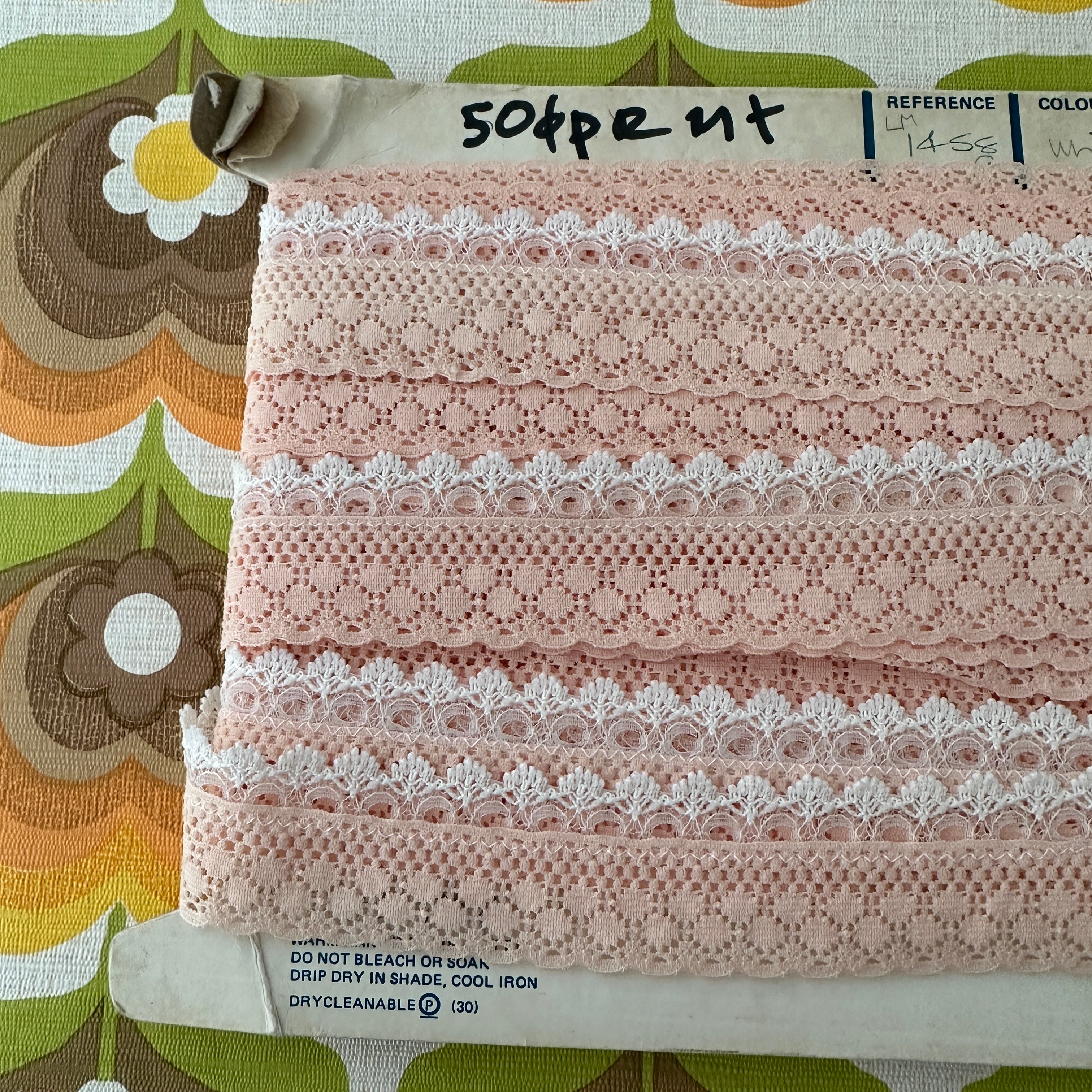 Roll of VIntage LACE APRICOT