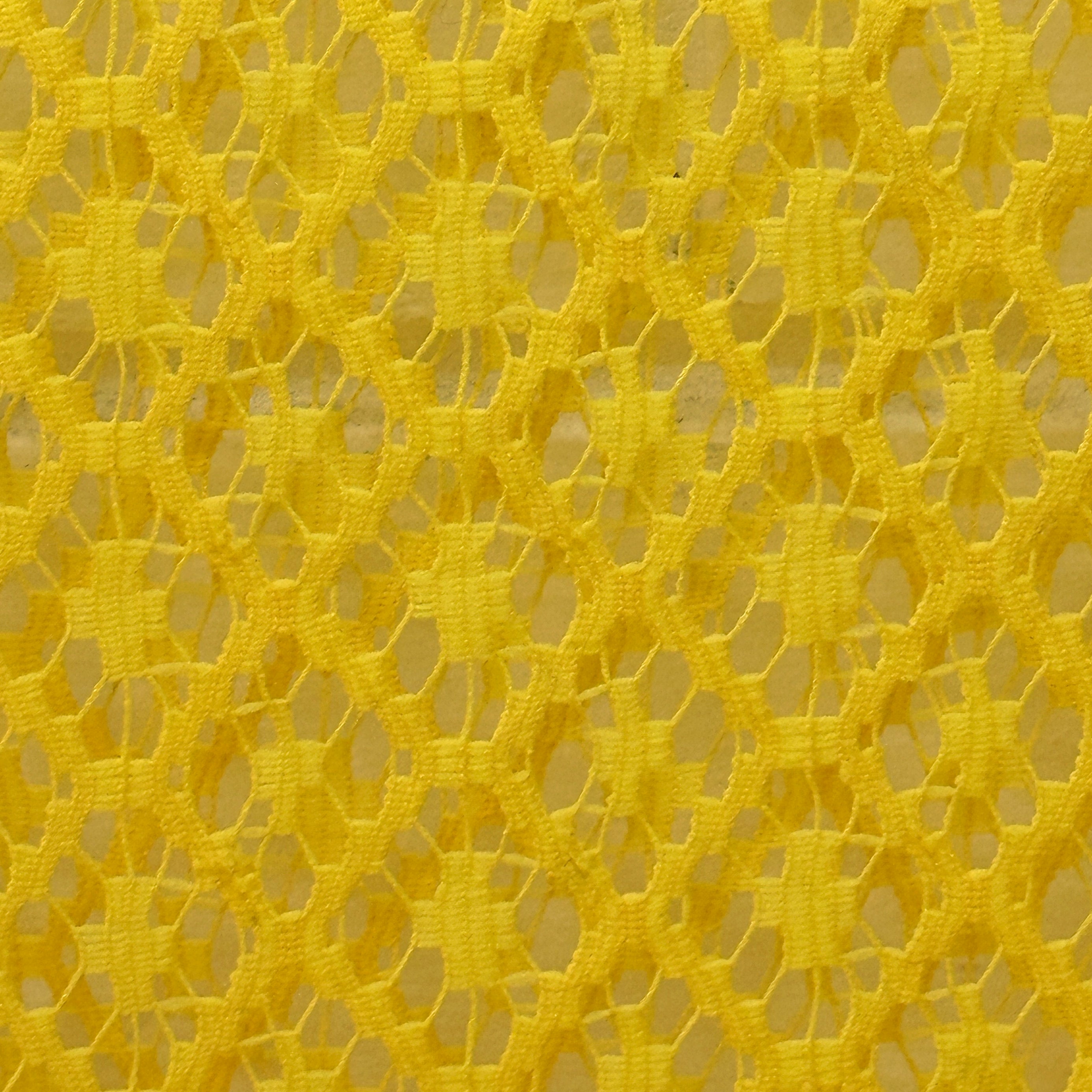 210cms RETRO Curtain Panel YELLOW Vintage # 2