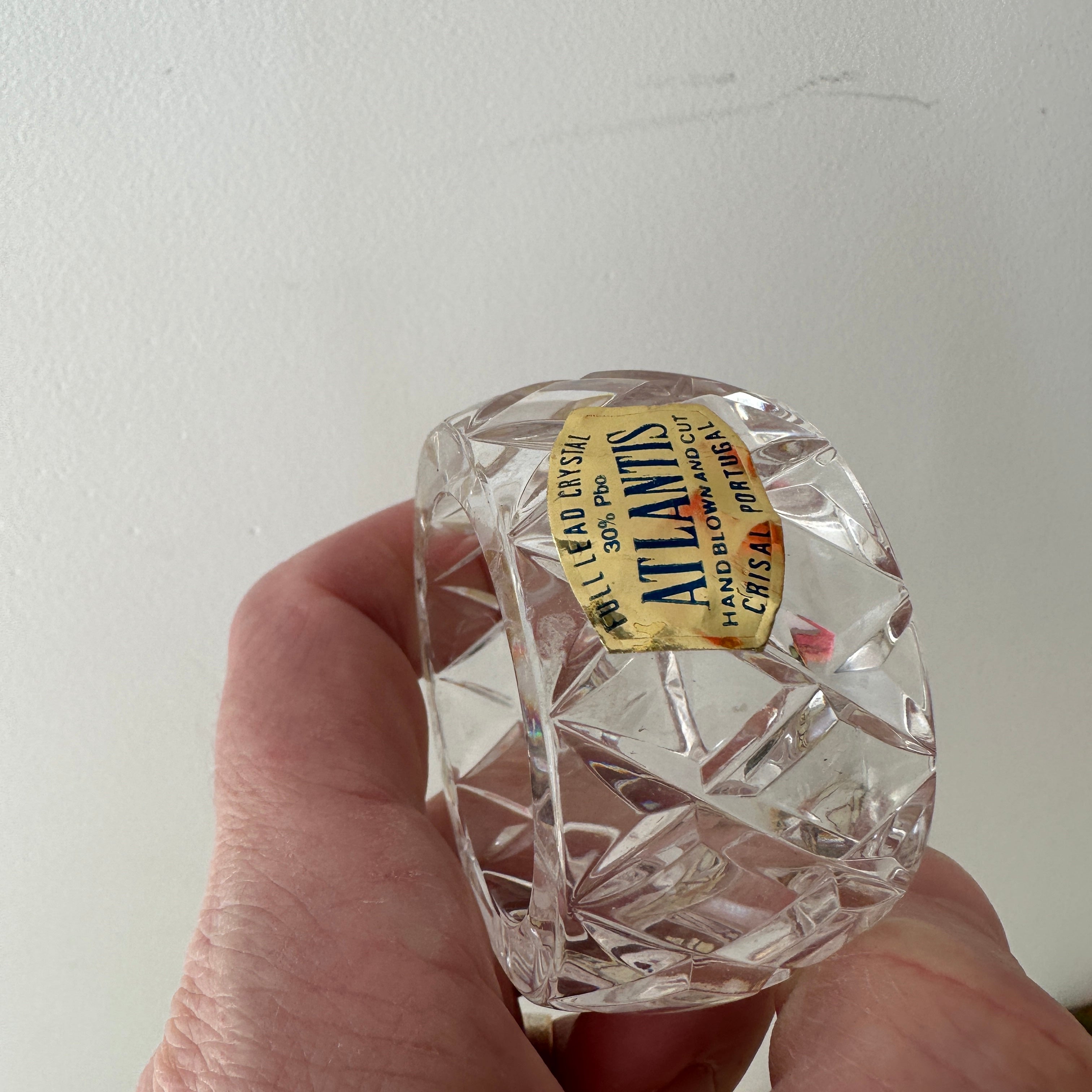 Atlantis Chrystal Serviette RINGS x 6 Vintage