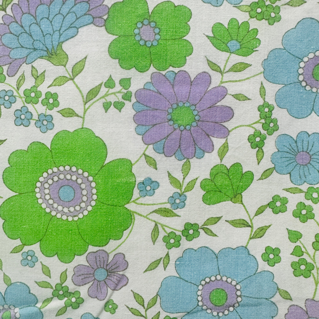 220cms Adorable Vintage Sheet 70's Flower Power FABRIC