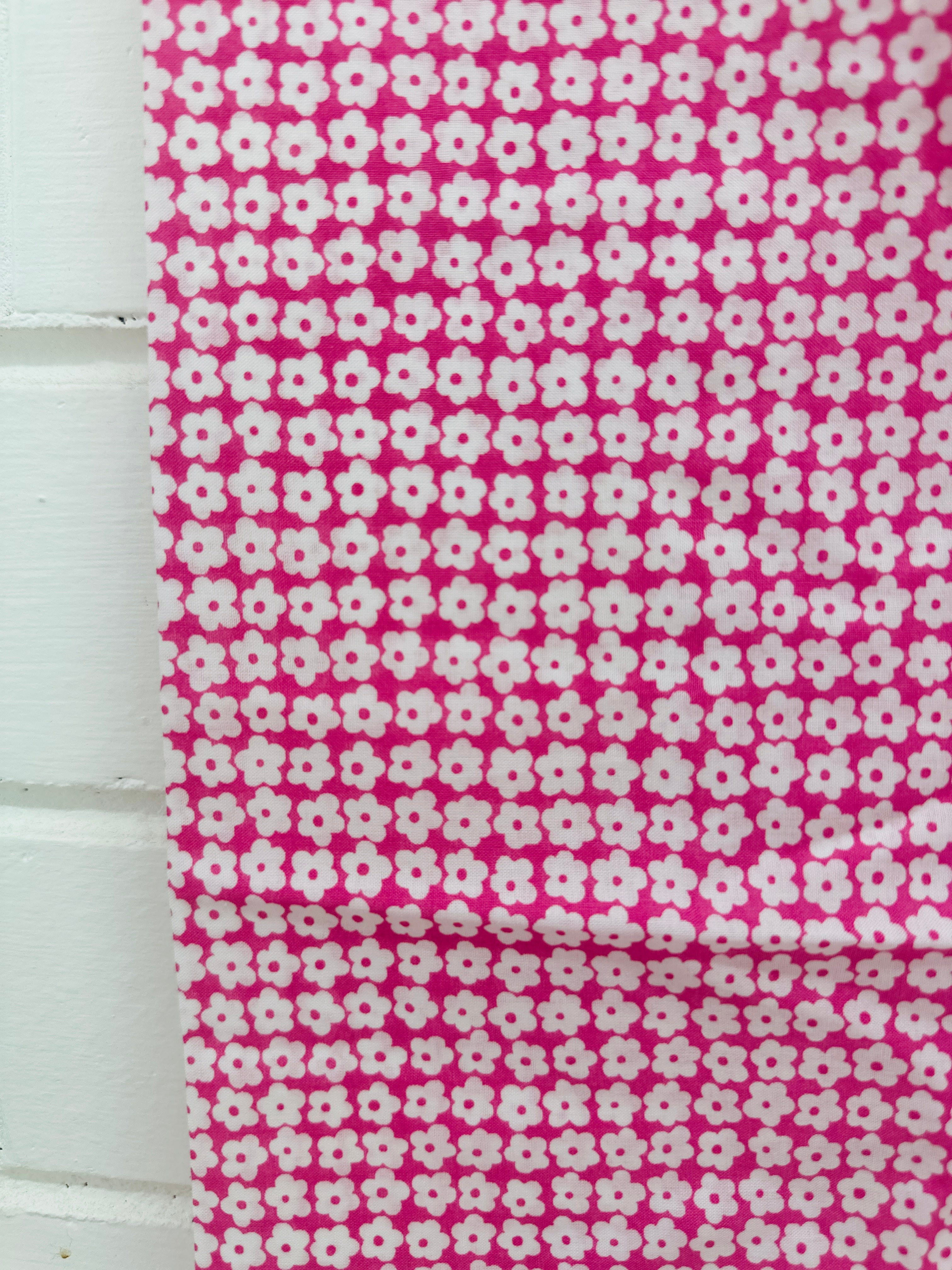 170cms Adorable Pink Floral Fabric JAPAN Light Weight