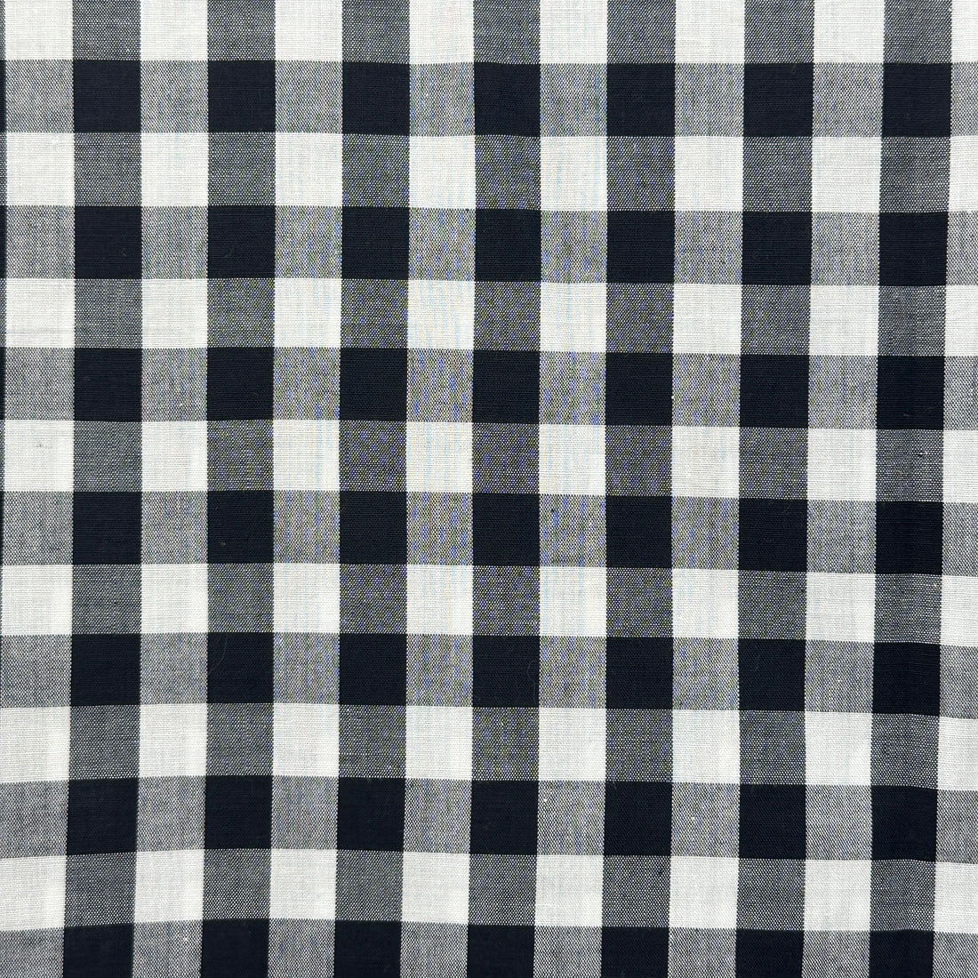 345cms VINTAGE Gingham Black & White Fabric COTTON