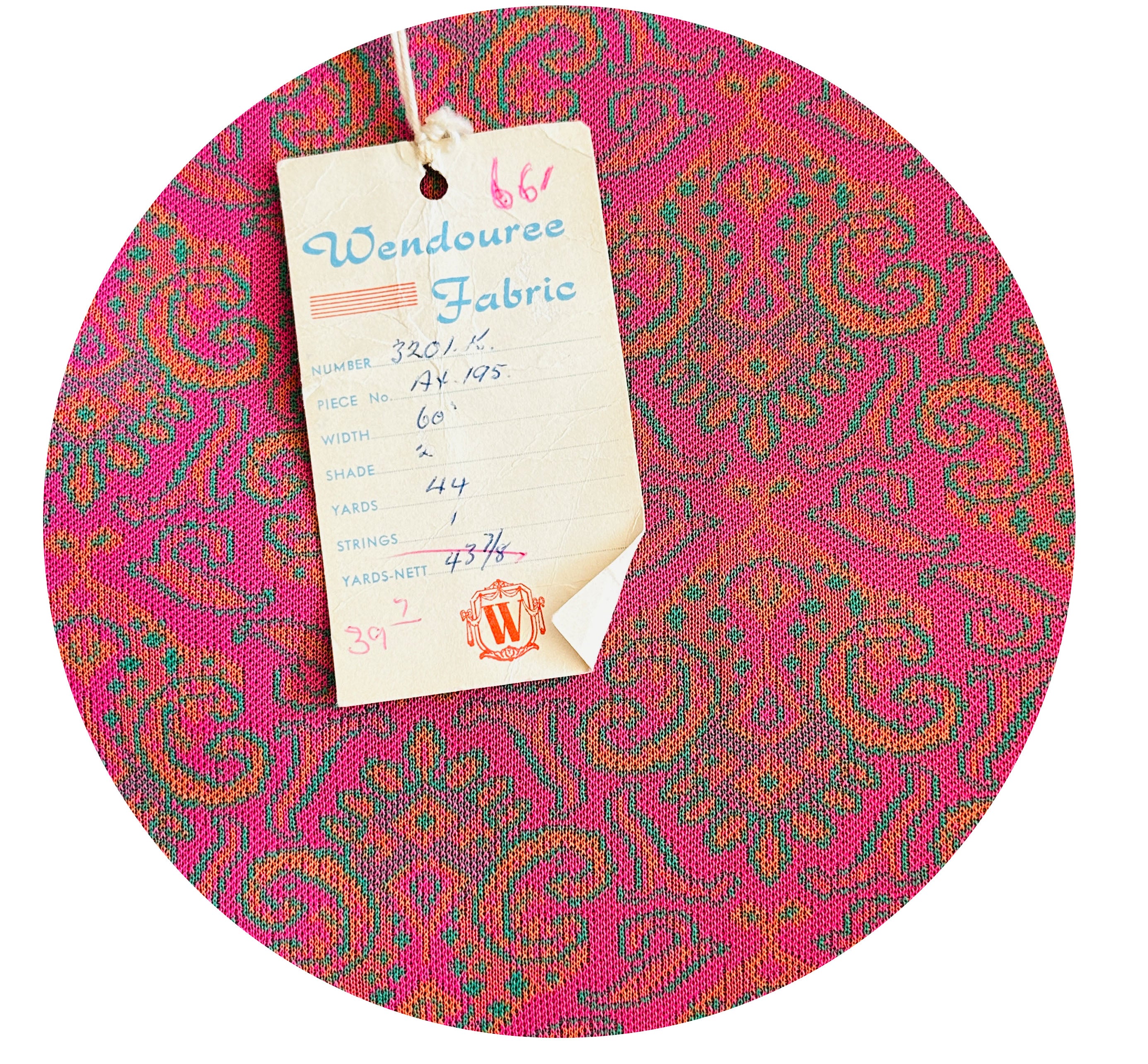 260cms Vintage RETRO Crimplene FABRIC Bright Pink