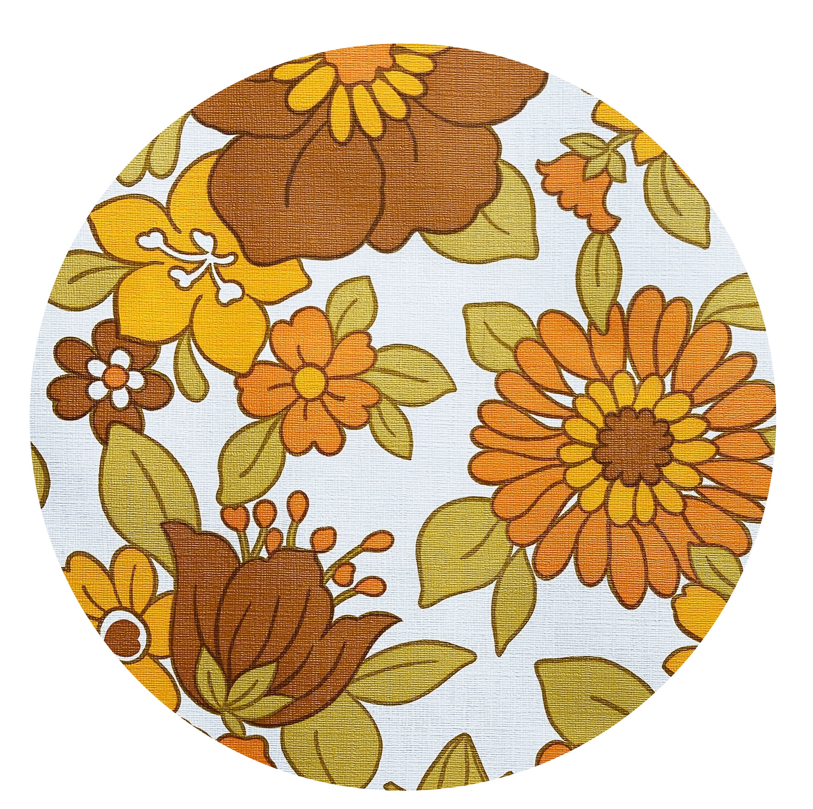 ORANGE 70's Funky Retro Genuine Vintage WALLPAPER