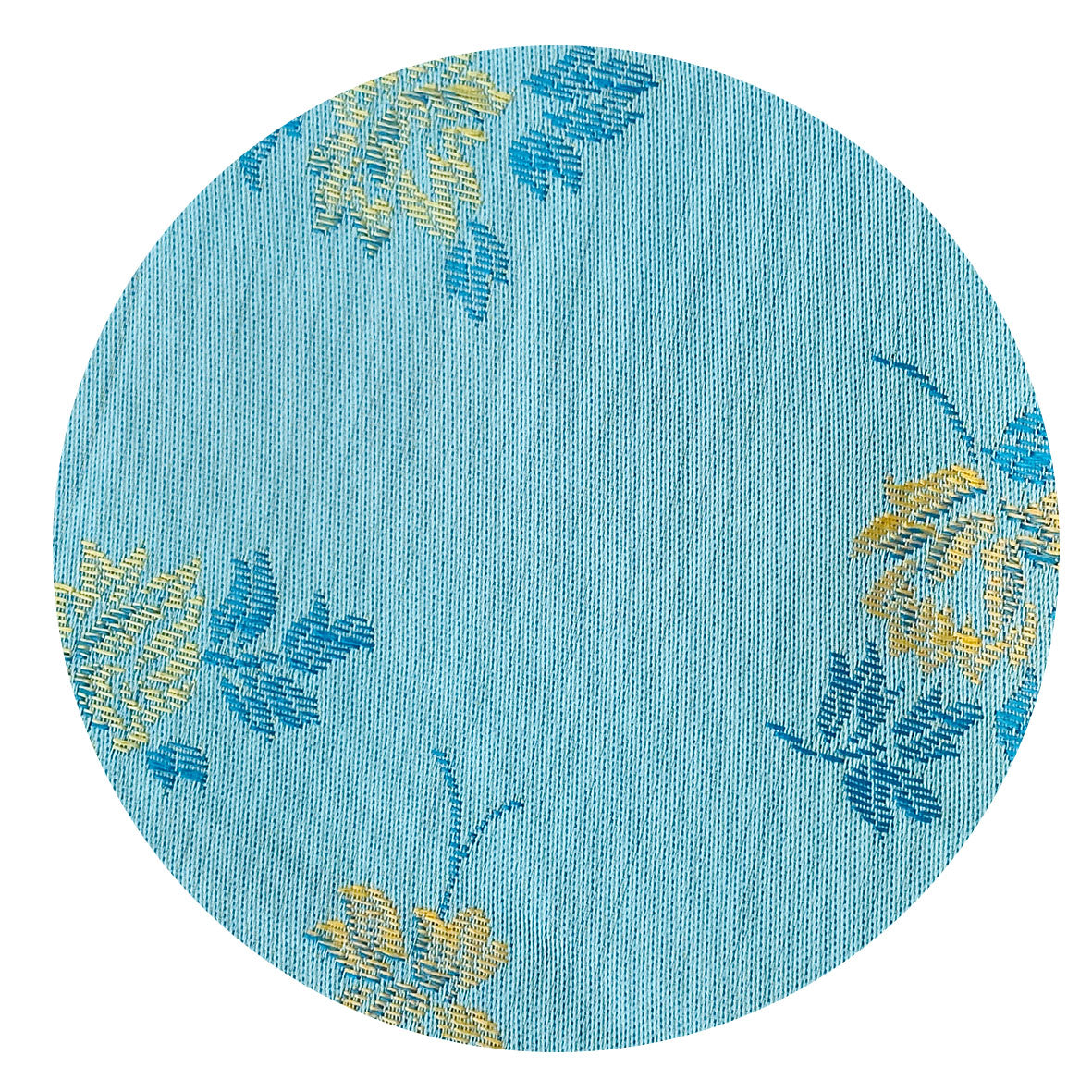 200cms Beautiful Blue Brocade Floral Fabric