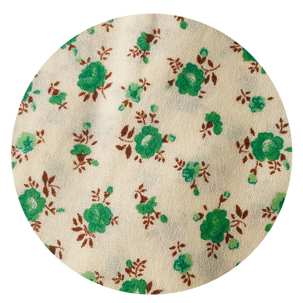 420cms Large Lot of Vintage Fabric Sweet Green