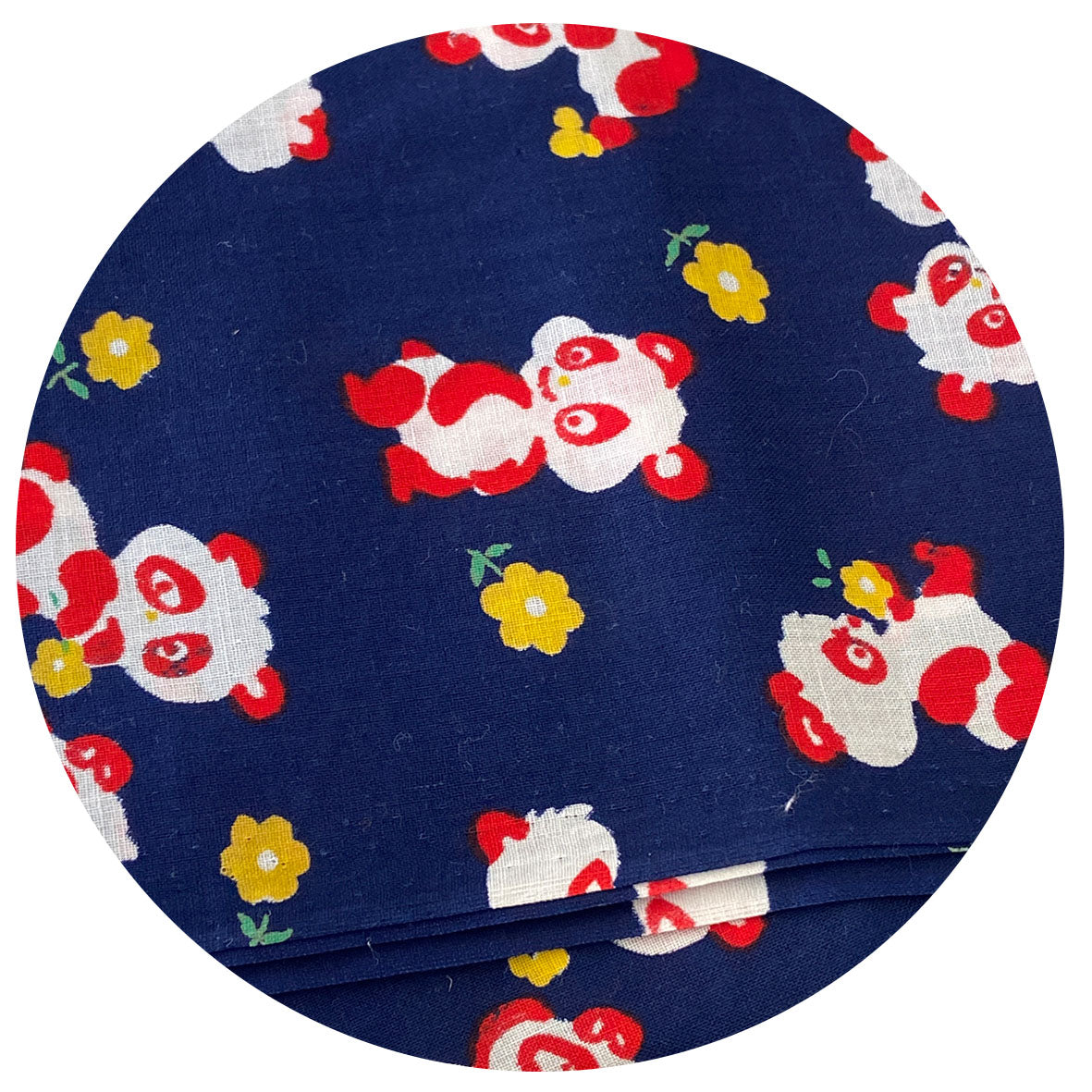 150cms Light Cotton Fabric Panda KIDS Bedroom