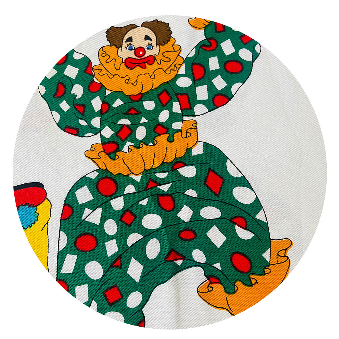 280cms Screen Printed Thick Cotton Fabric CLOWNS