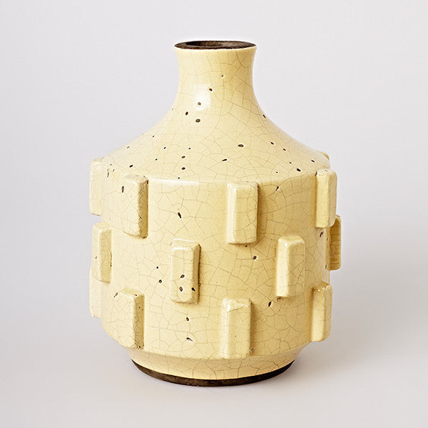 Rectangle Clay Pottery Vase - Pink Peacock
 - 1