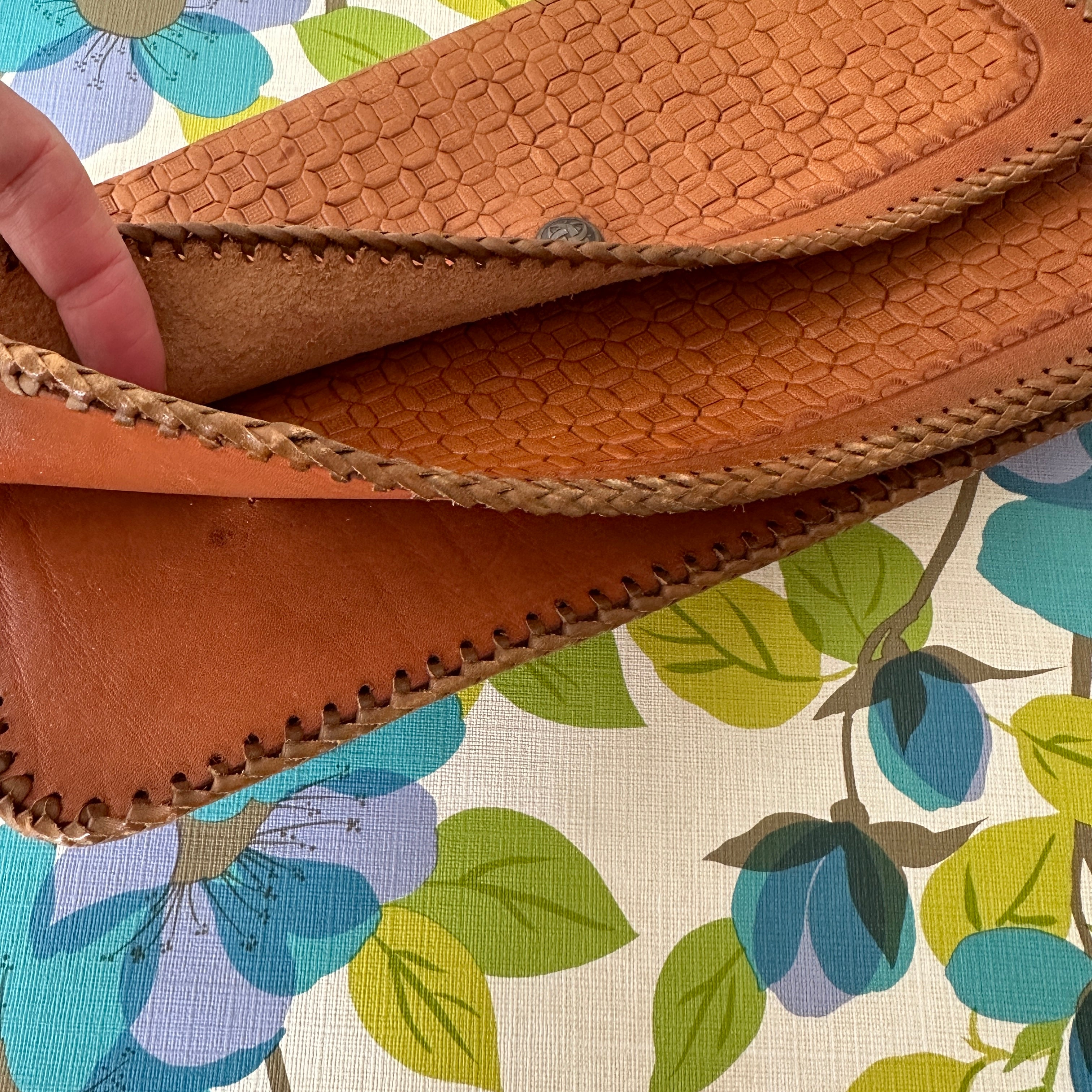 VINTAGE Leather Clutch Handbag