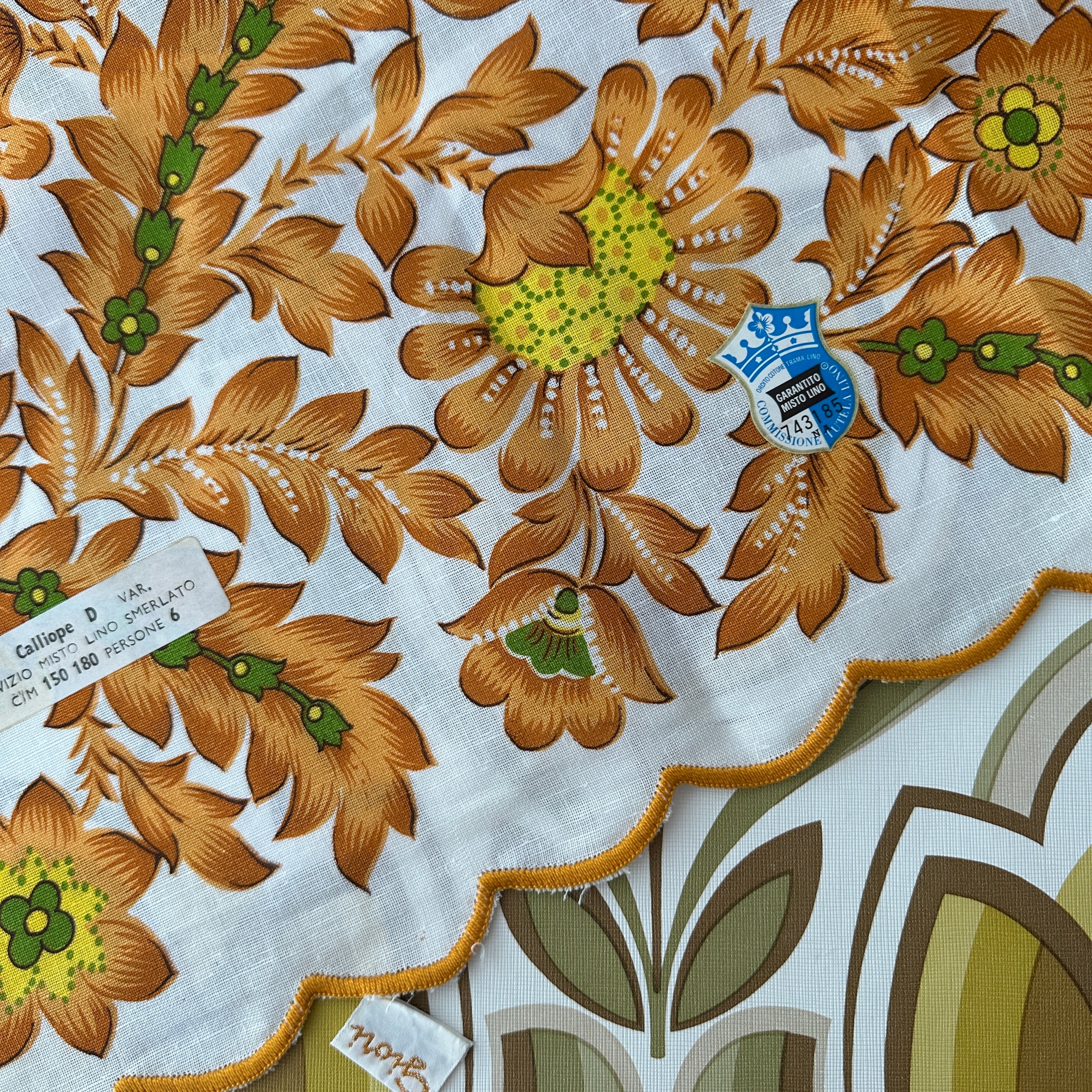 UNUSED Italian Table Cloth & Napkins SET