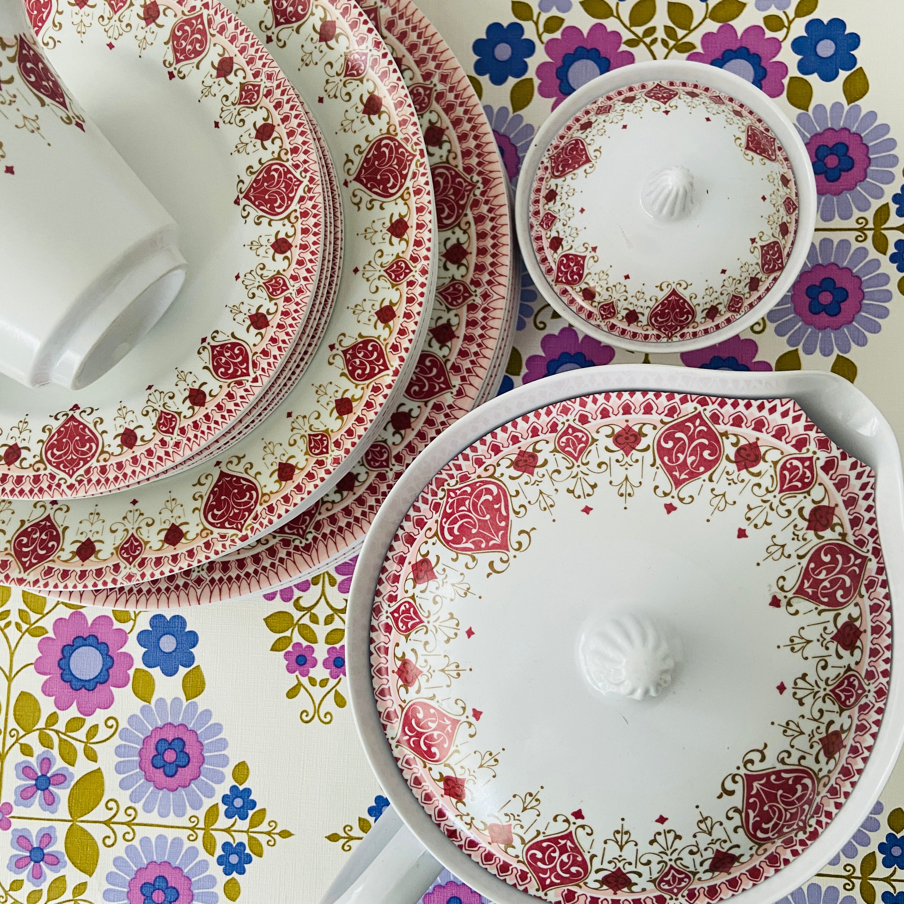 NORITAKE Melamine Dinner Set Camping Caravan FUN Japan