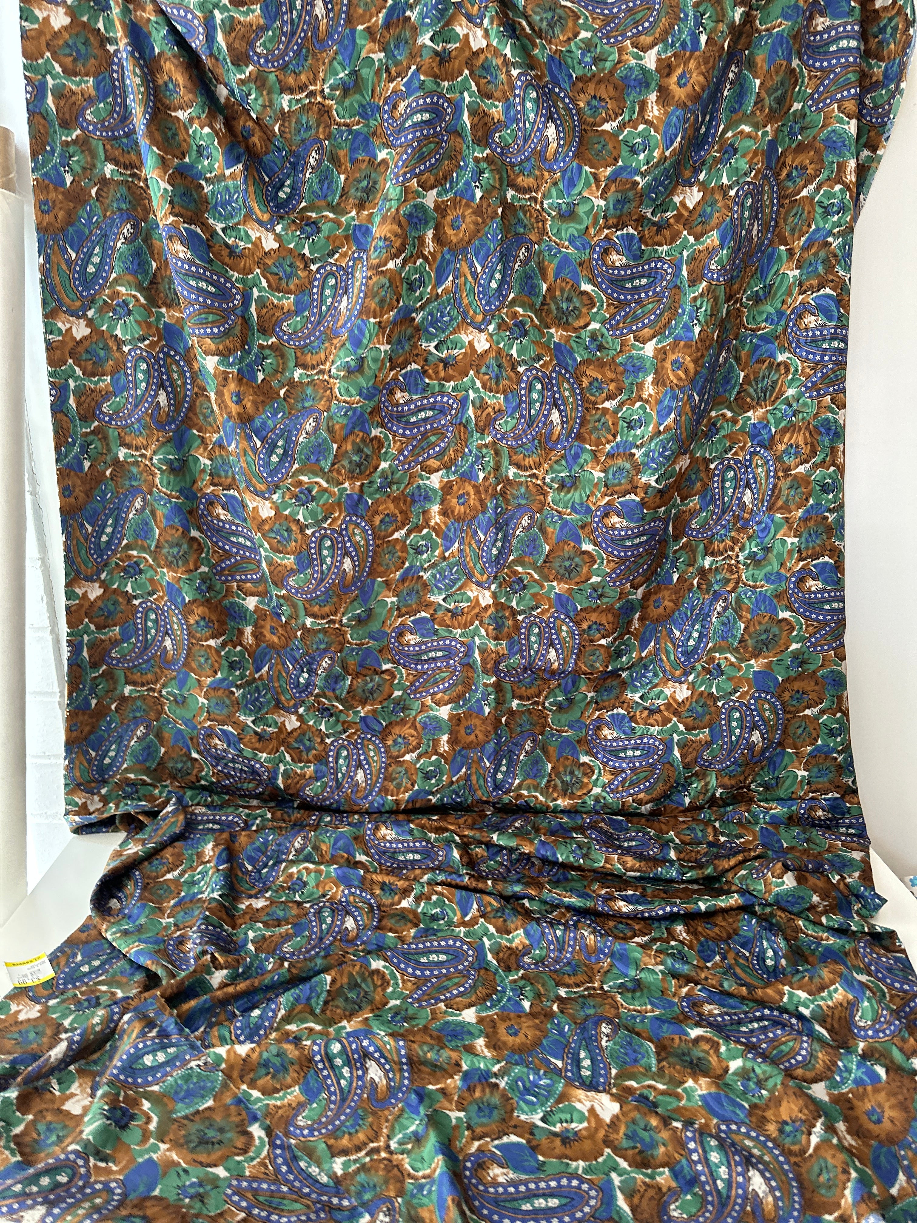 390cms Silky Paisley Floral Fabric SILKY Dress