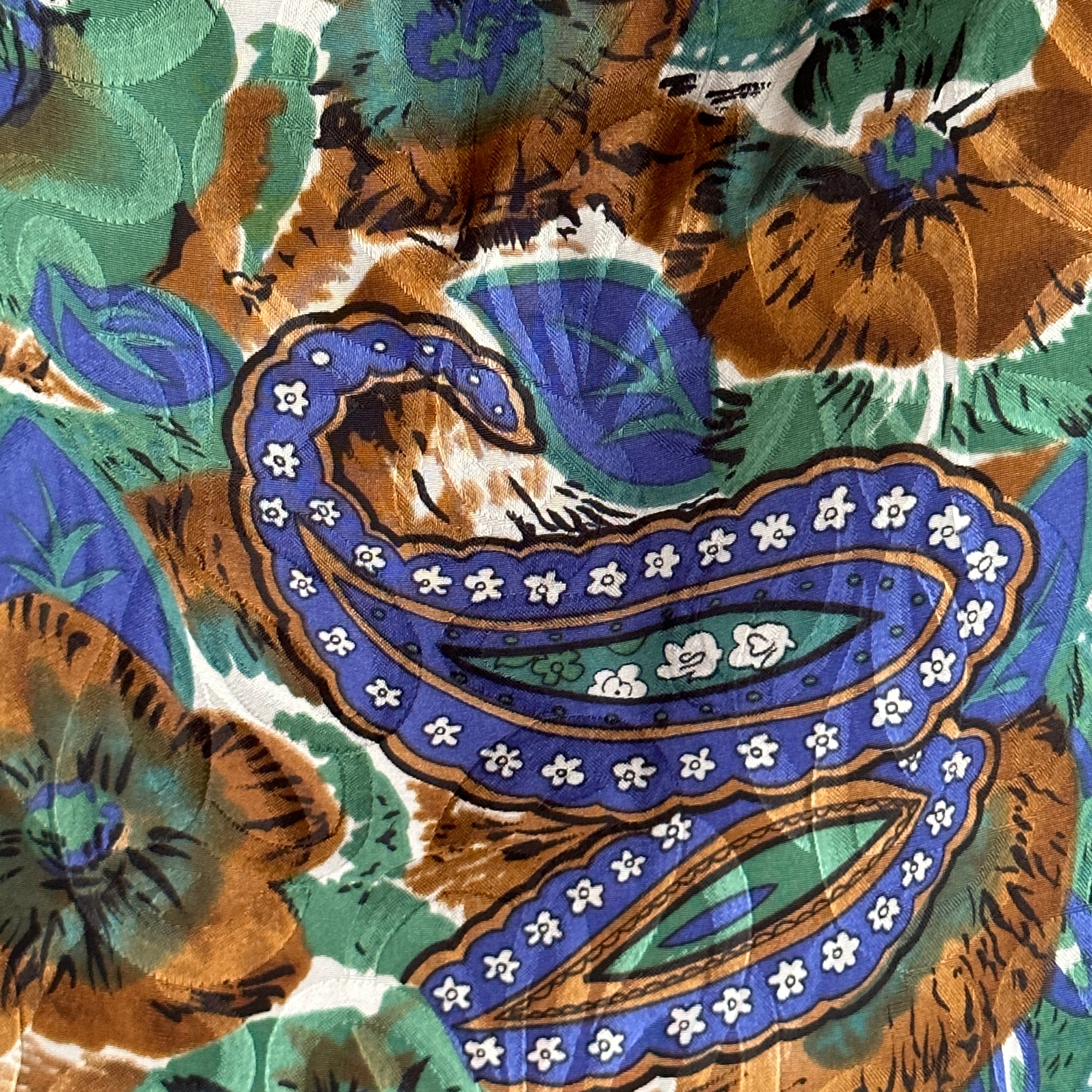 390cms Silky Paisley Floral Fabric SILKY Dress