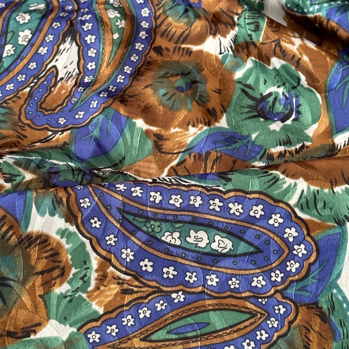 390cms Silky Paisley Floral Fabric SILKY Dress