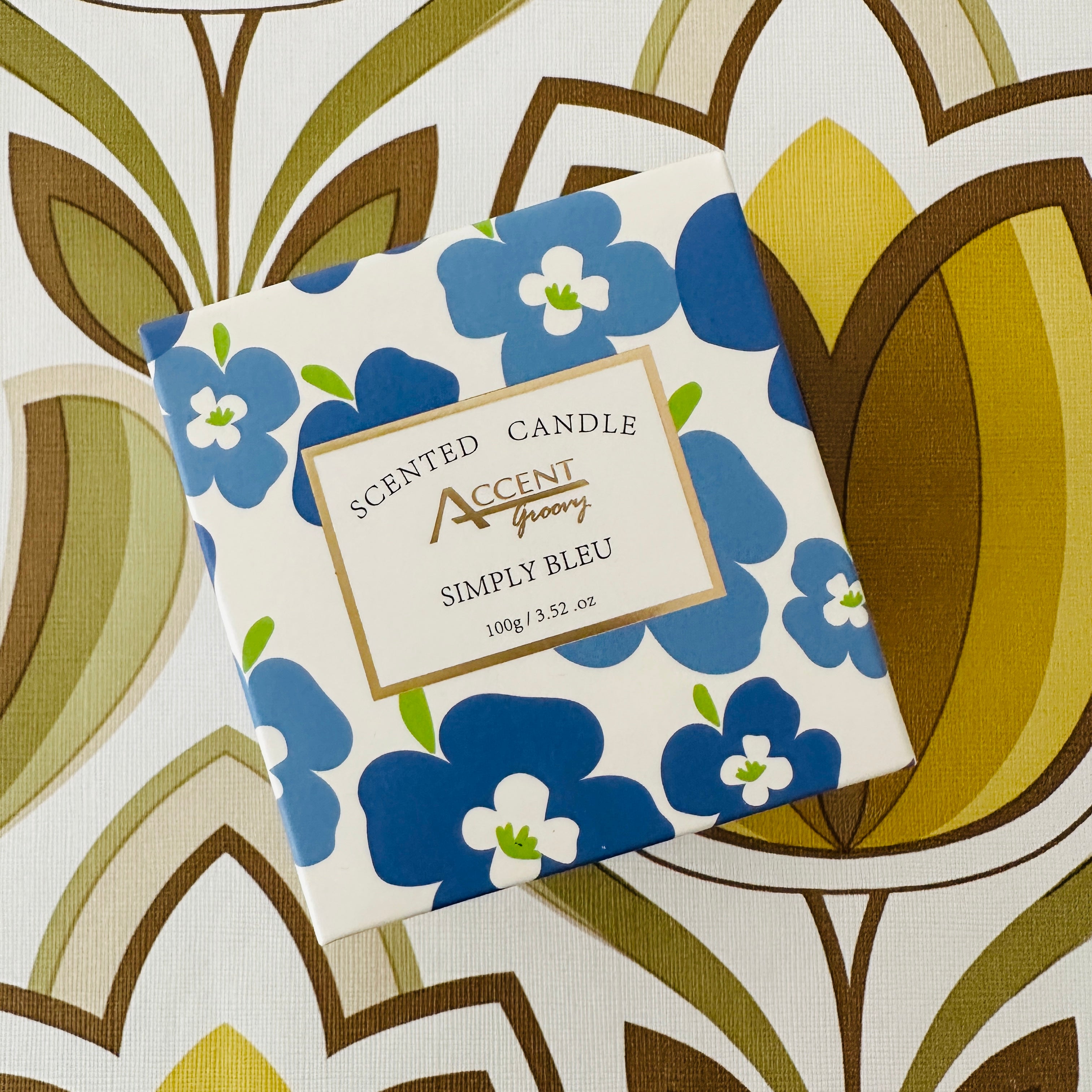 Accent Groovy Simply Bleu Brand NEW Boxed Candle