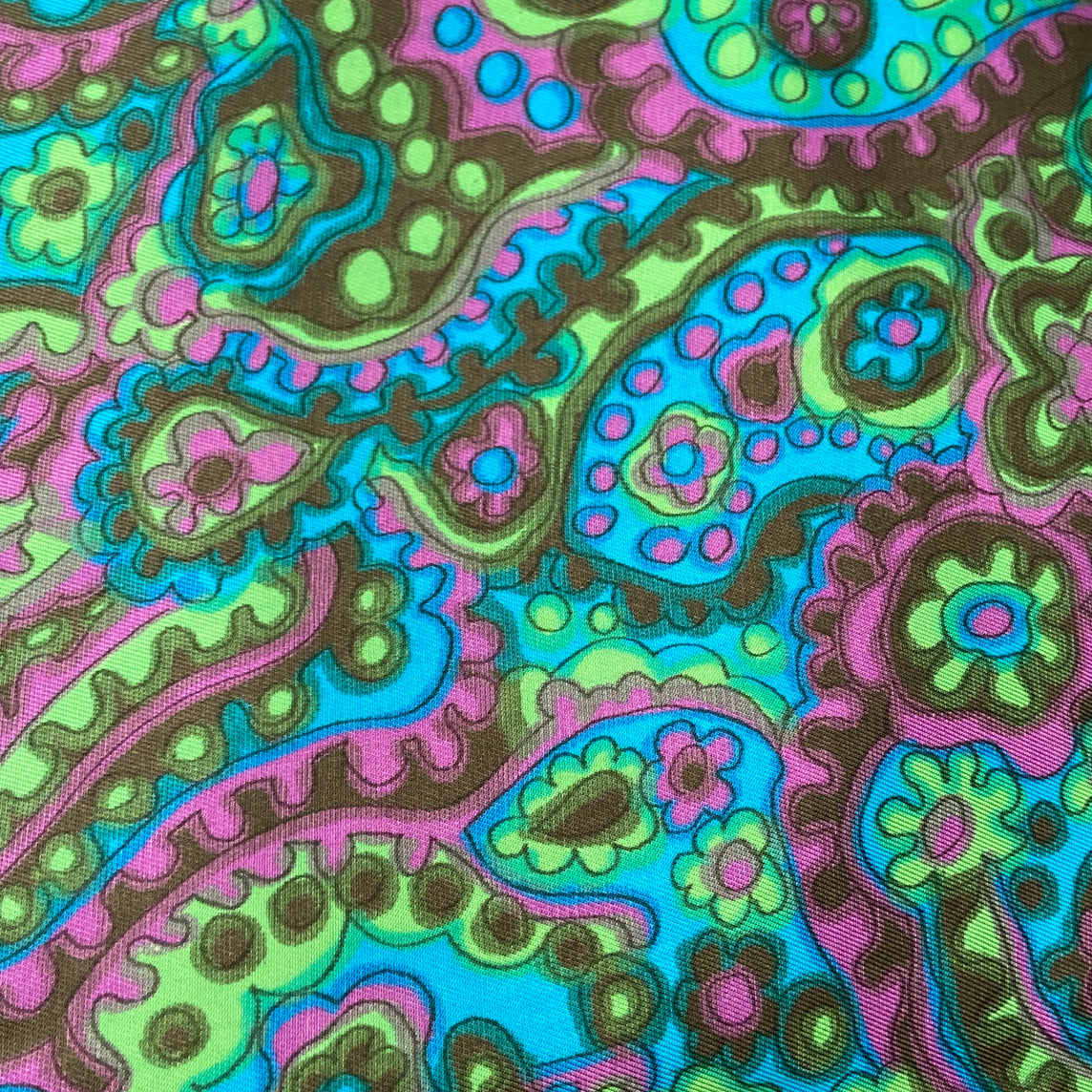 250cms # 1 Vintage Silky Soft Dress Fabric STUNNING