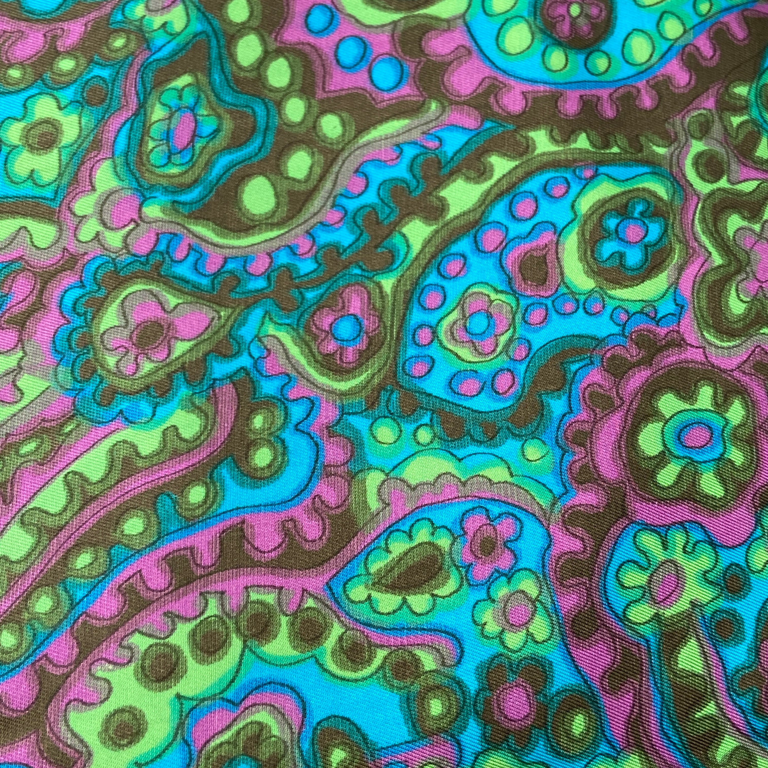 250cms # 1 Vintage Silky Soft Dress Fabric STUNNING