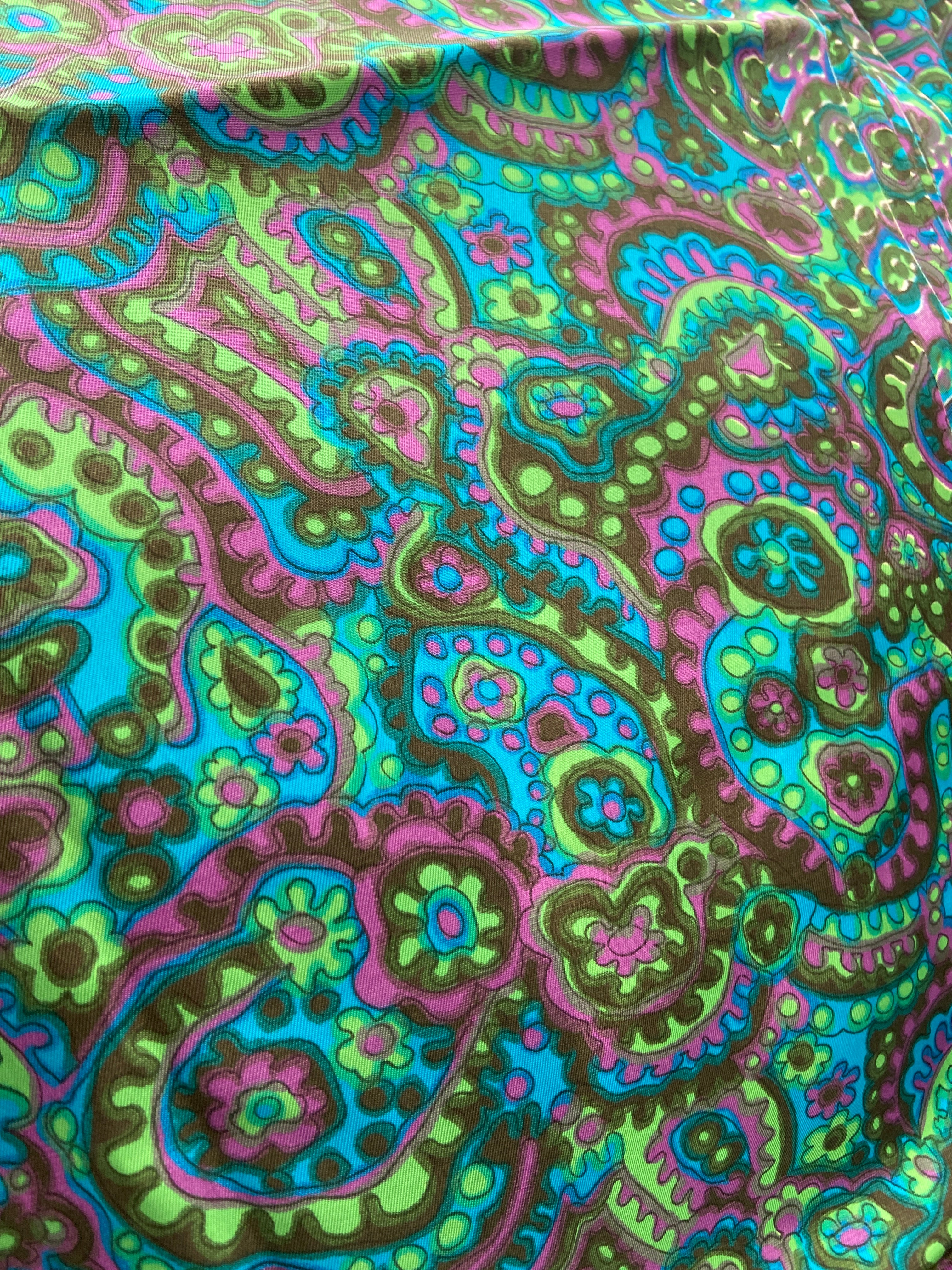 250cms # 1 Vintage Silky Soft Dress Fabric STUNNING