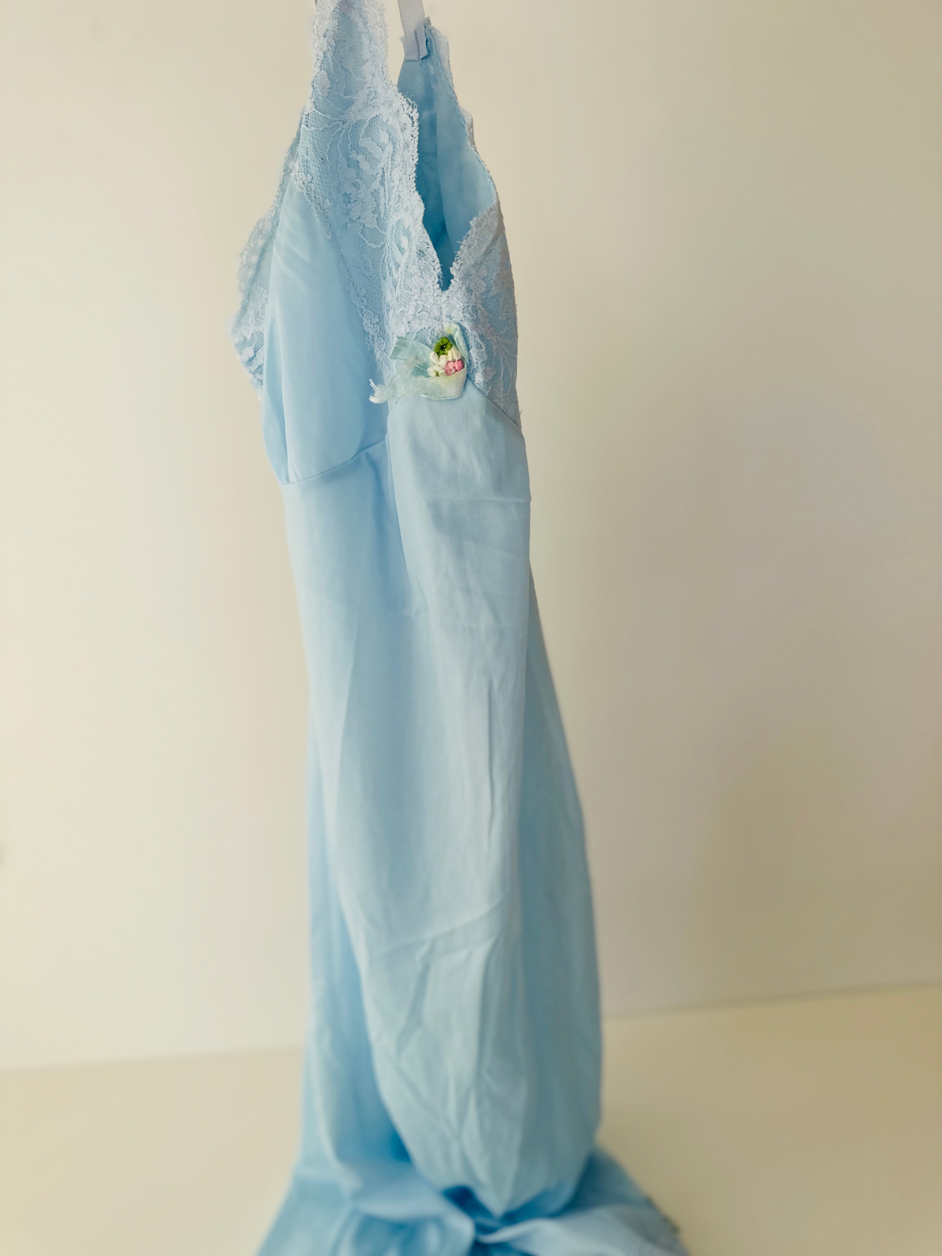 Sweet Vintage Blue Slip Lingerie