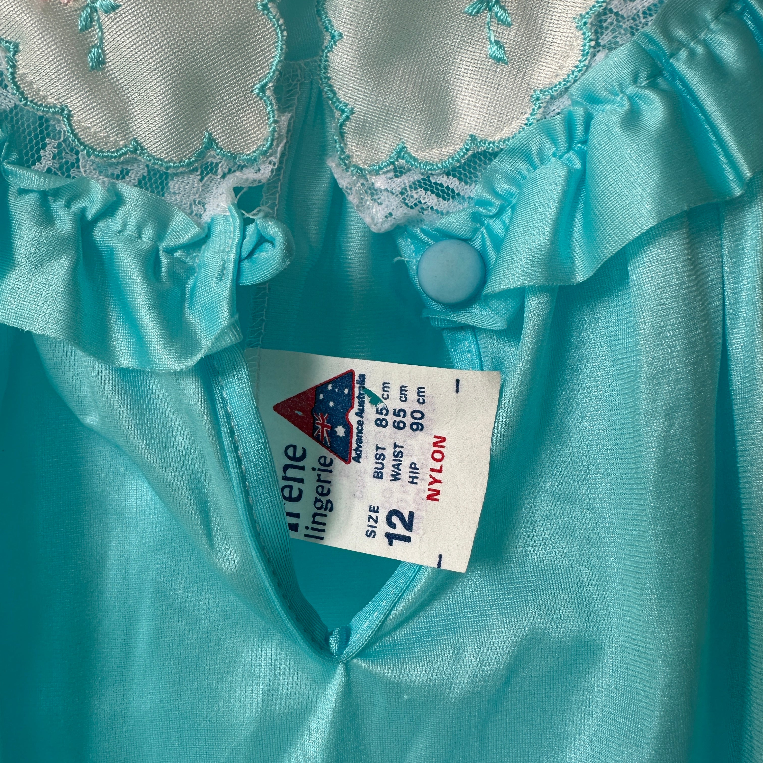 VINTAGE Blue Maxi Ladies Night Gown