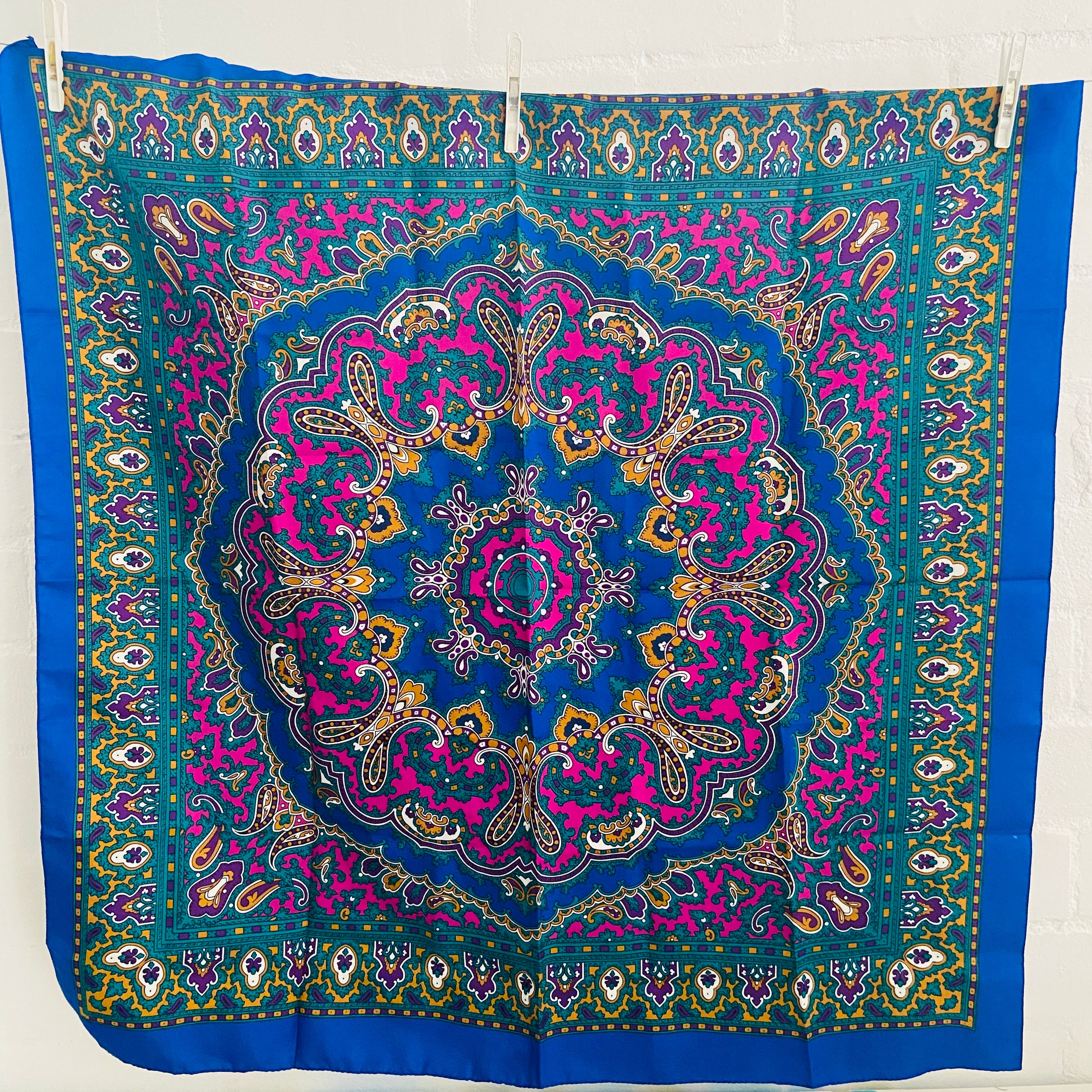Vintage Tie Rack Paisley Scarf 80's Fashion
